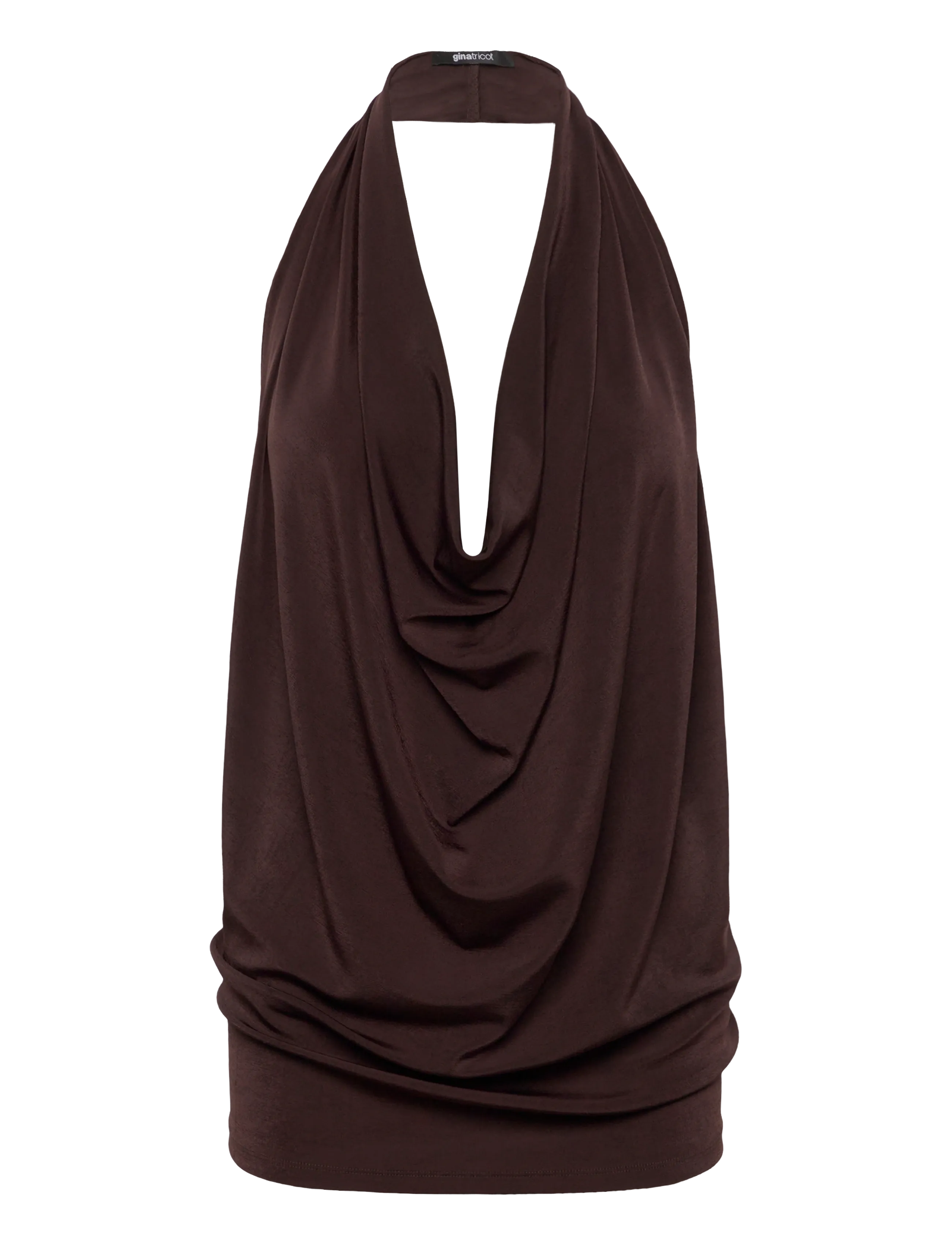 Gina Tricot Waterfall top - Riided - CHOCOLATE PLUM (4015) / brown