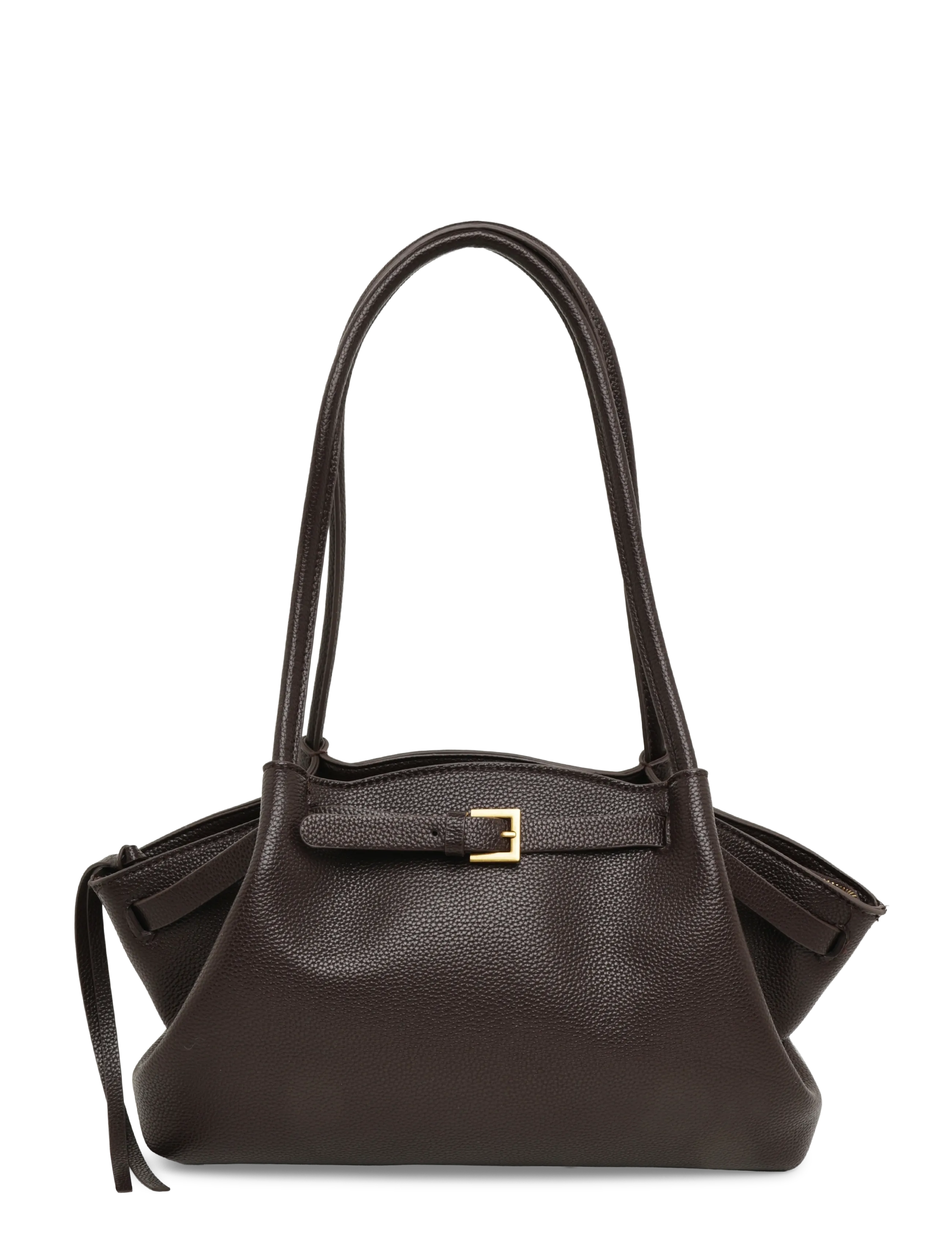 Gina Tricot Midi fold detail bag - Kotid - BROWN / brown