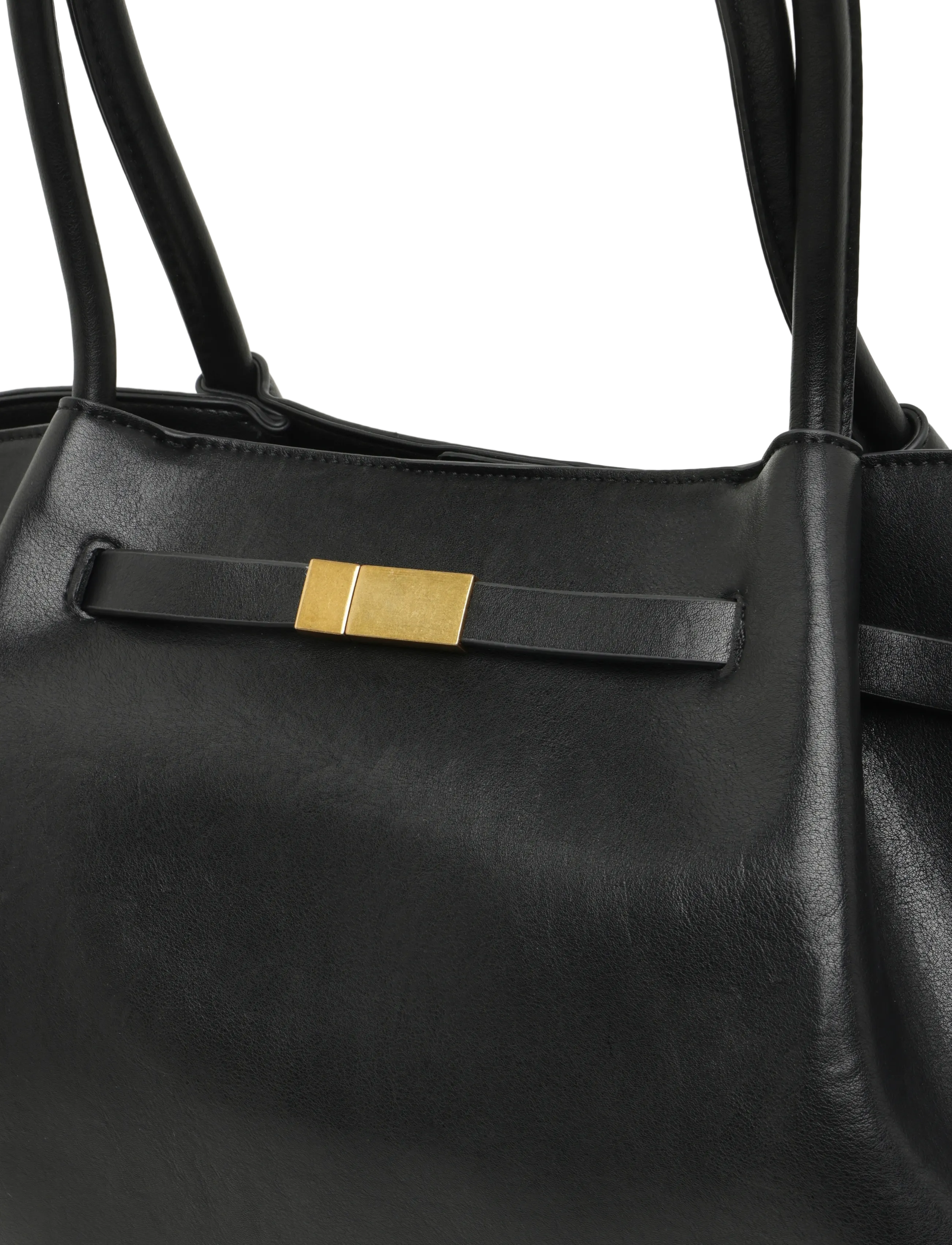 Gina Tricot - Large fold detail bag - black (9000) - 2