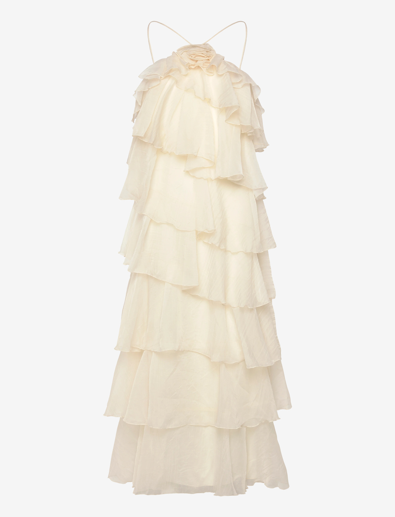 Gina Tricot - Frill maxi dress - maxi kjoler - creme (1263) - 0