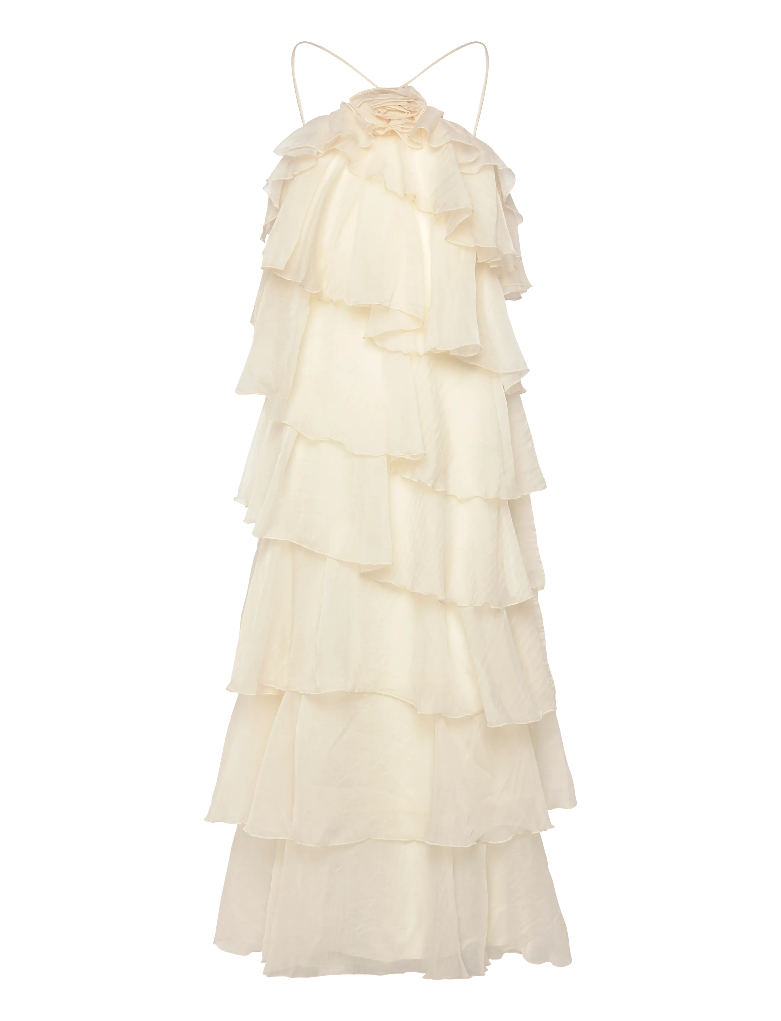 Gina Tricot - Frill maxi dress - maksikleidid - creme (1263) - 1