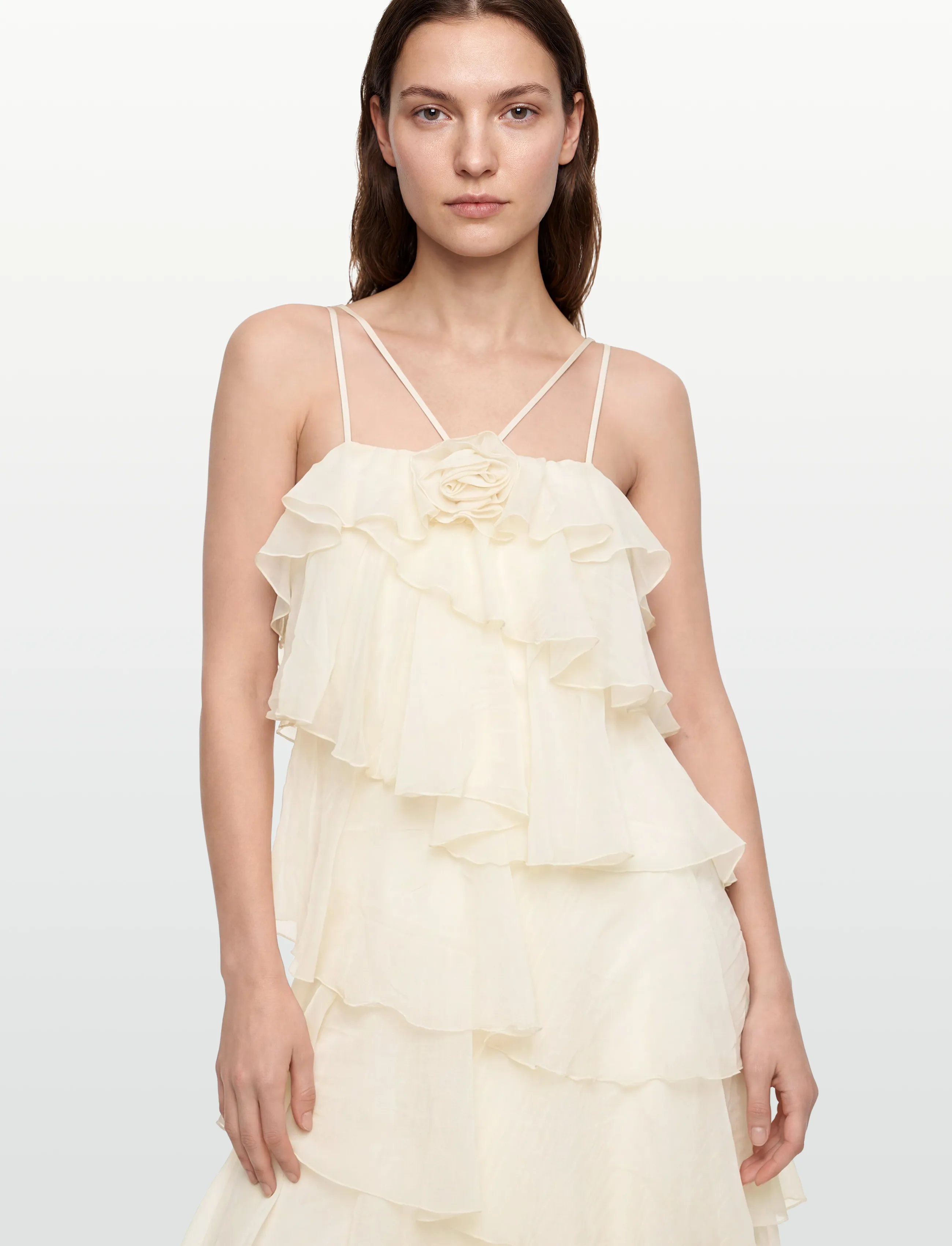 Gina Tricot - Frill maxi dress - maxi kjoler - creme (1263) - 3