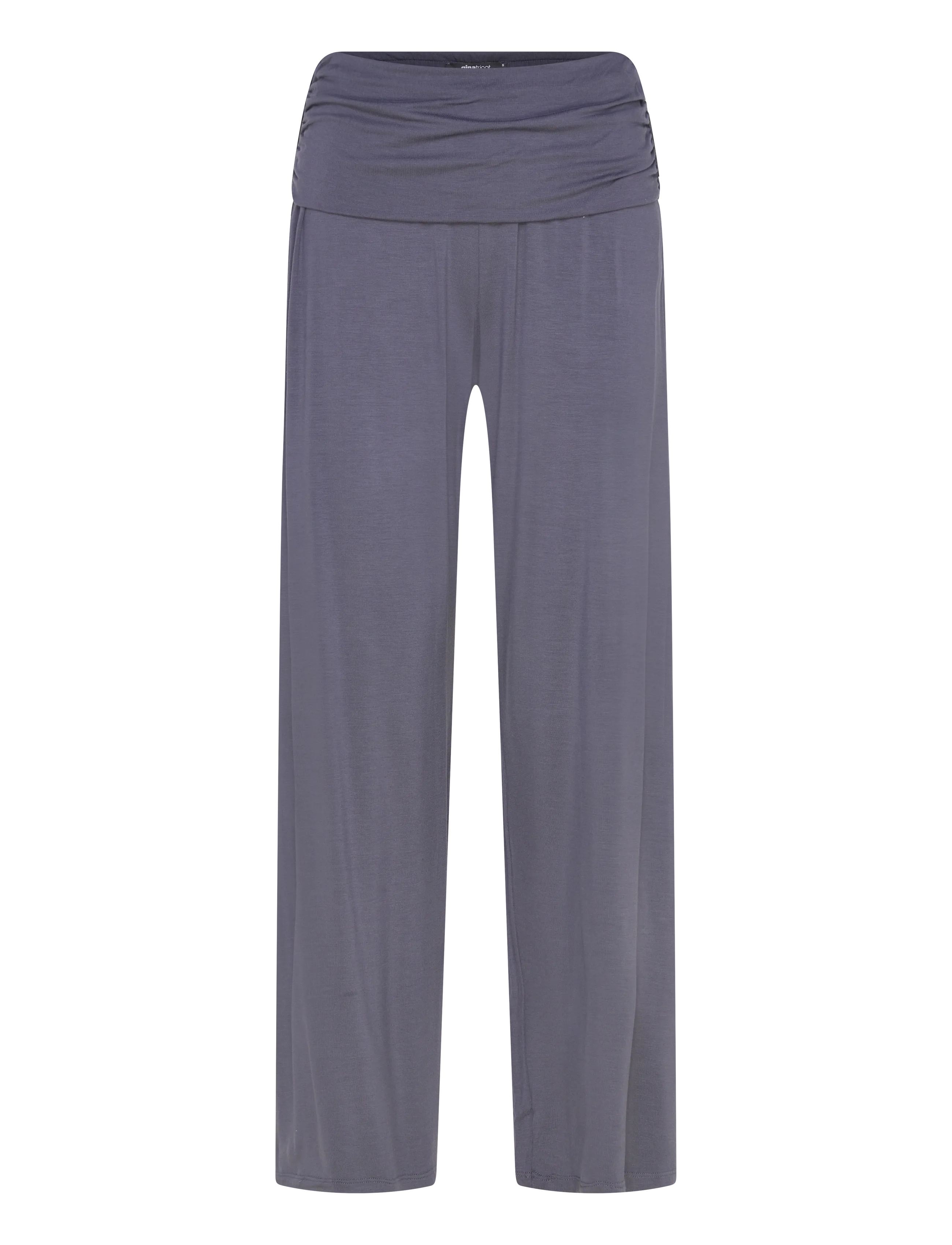 Gina Tricot Folded wide yoga trousers - Püksid - DUSTY BLUE (5326) / blue