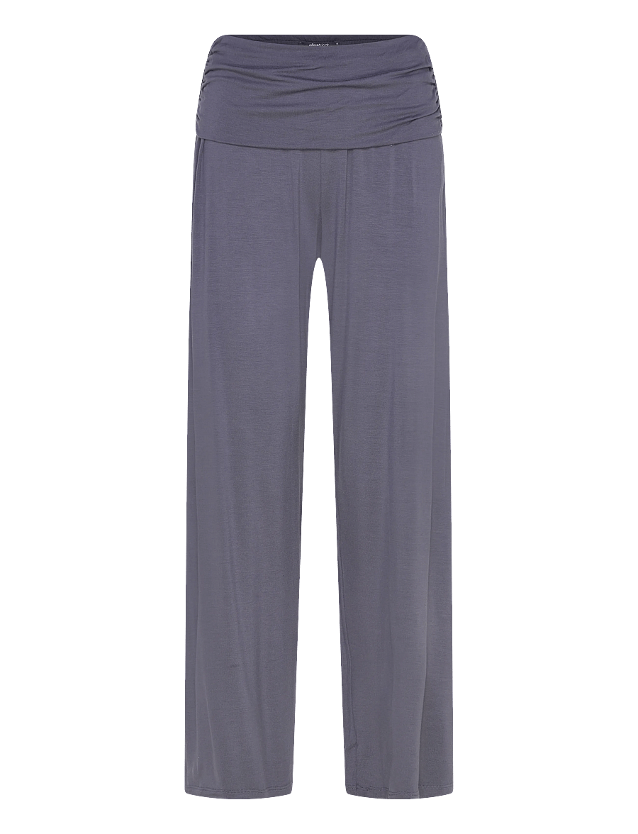 Gina Tricot - Folded wide yoga trousers - vida byxor - dusty blue (5326) - 1