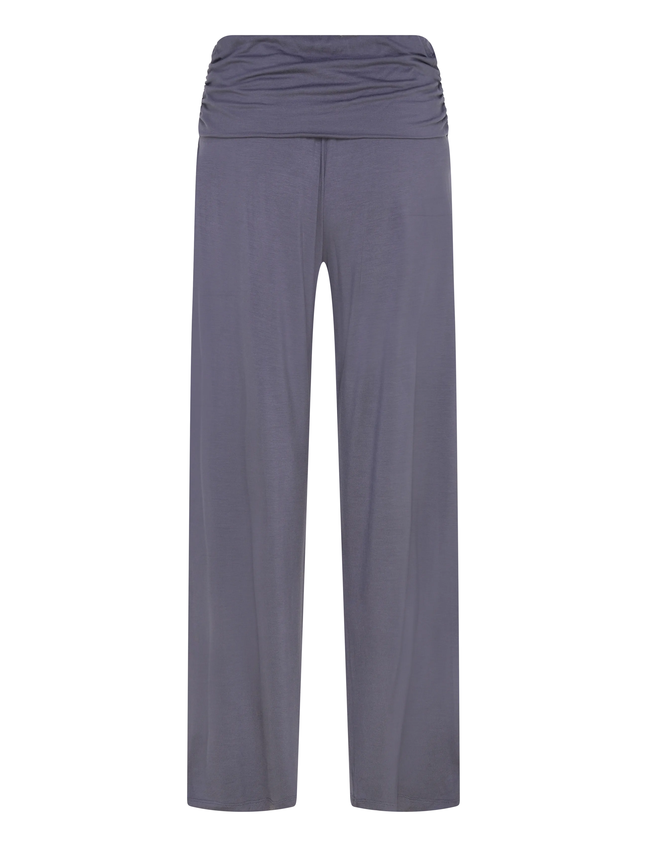 Gina Tricot - Folded wide yoga trousers - bukser med brede ben - dusty blue (5326) - 2
