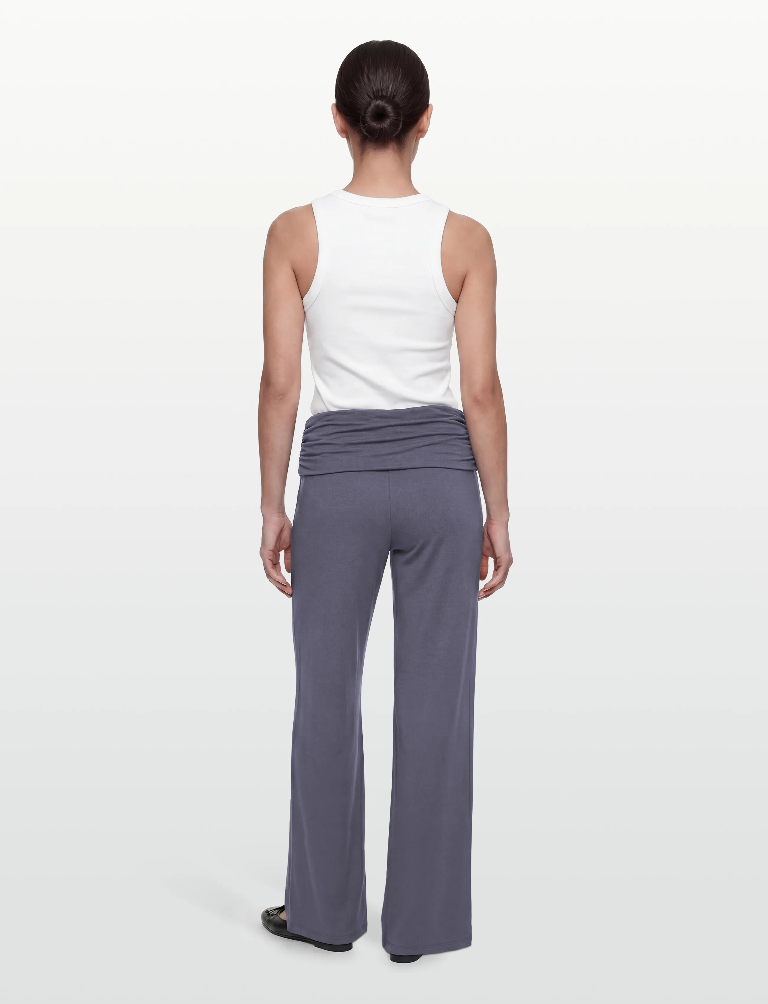 Folded Wide Yoga Trousers 3