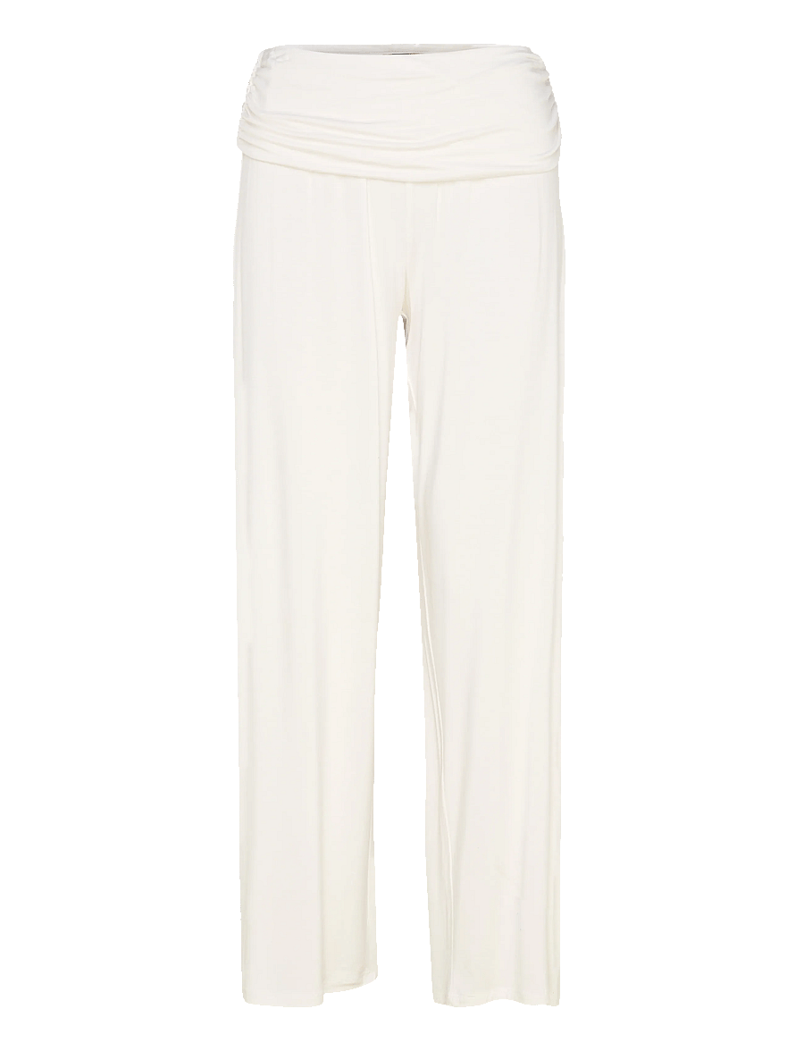 Gina Tricot - Folded wide yoga trousers - vida byxor - gardenia (1496) - 1
