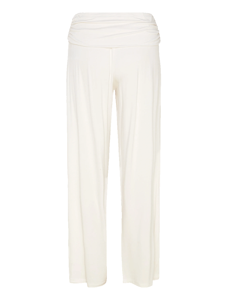 Gina Tricot - Folded wide yoga trousers - vida byxor - gardenia (1496) - 2