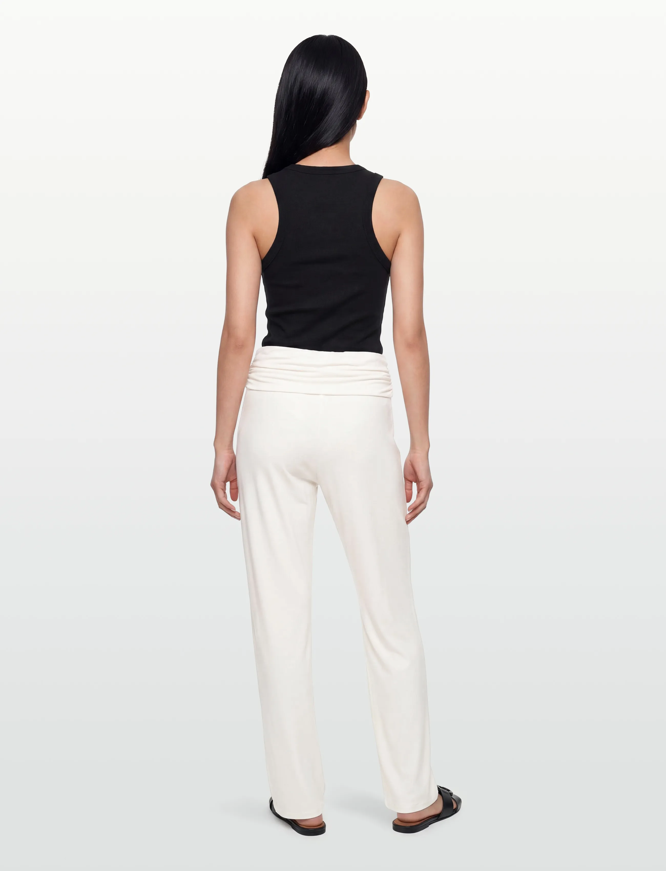 Folded Wide Yoga Trousers 3