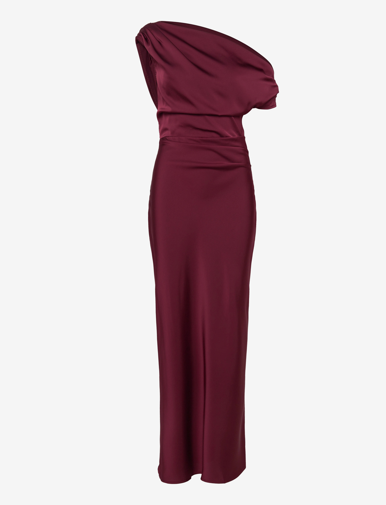 Gina Tricot - Draped satin maxi dress - burgundy (4670) - 1