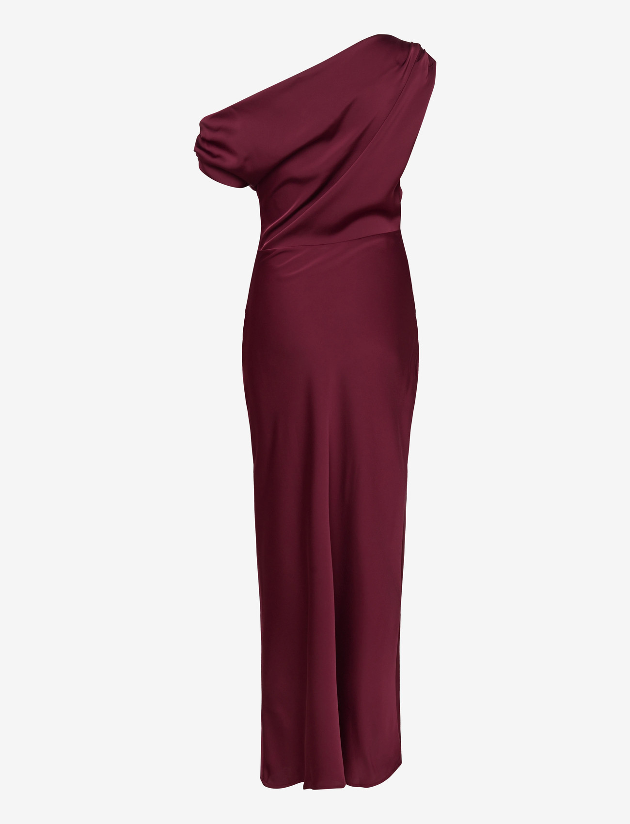 Gina Tricot - Draped satin maxi dress - burgundy (4670) - 2