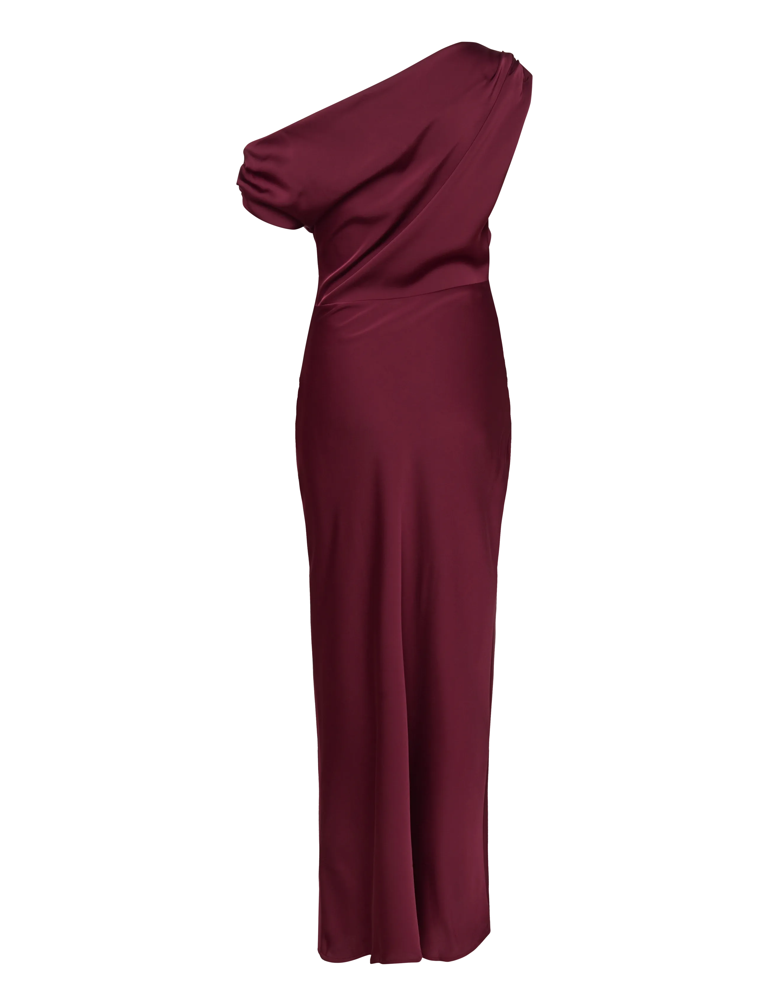 Gina Tricot - Draped satin maxi dress - Õhtukleidid - burgundy (4670) - 2