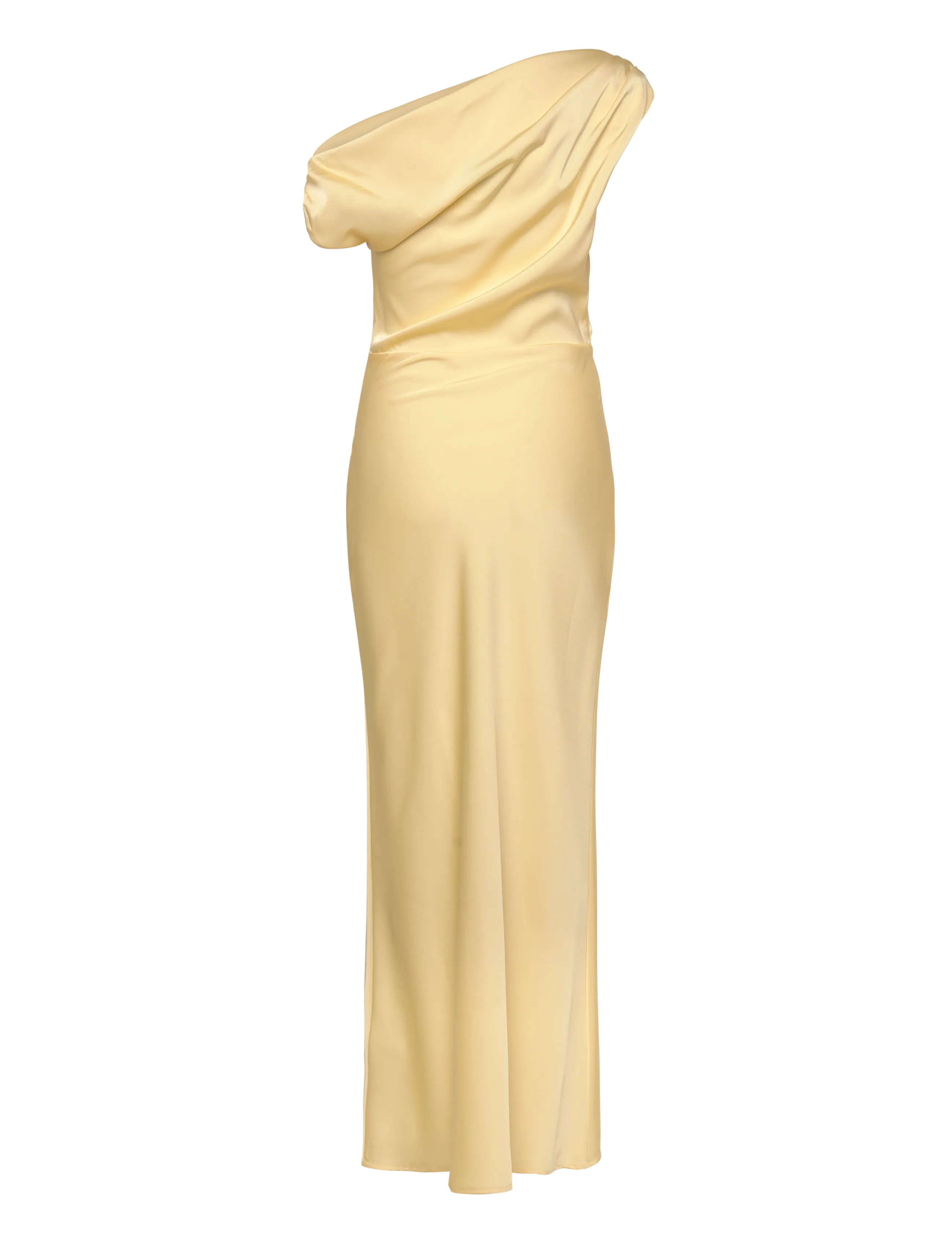 Gina Tricot - Draped satin maxi dress - butter yellow (2076) - 2