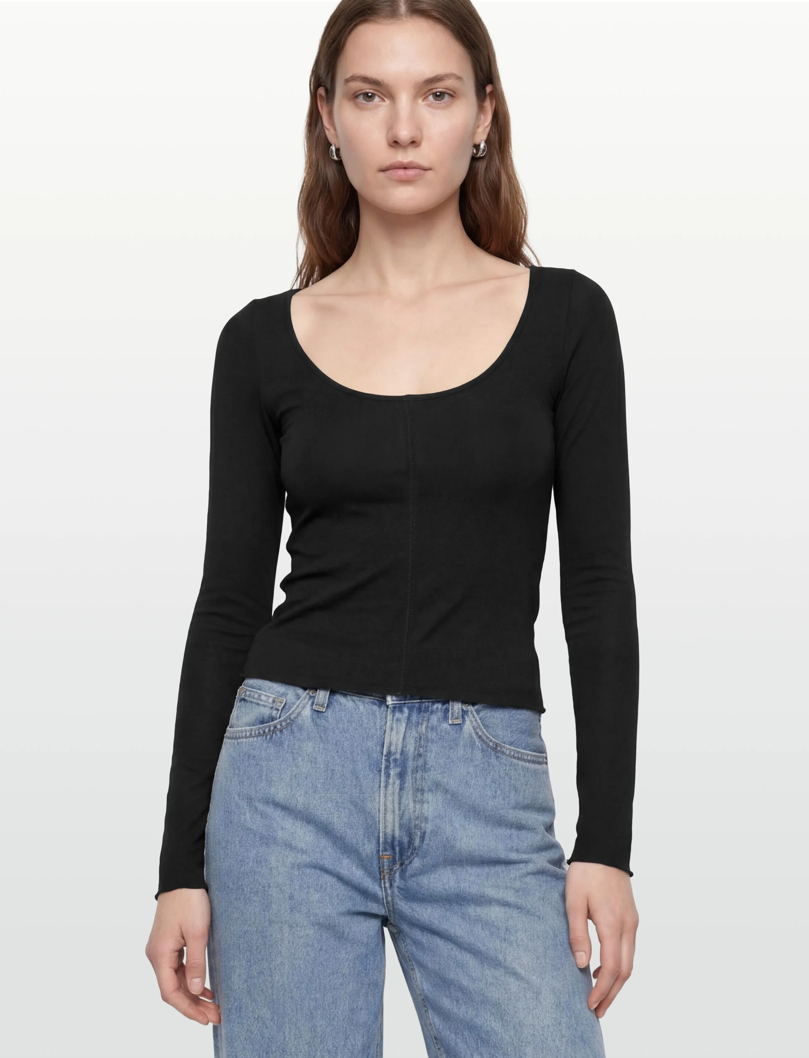 Gina Tricot - Soft layering yoga top - langærmede toppe - black (9000) - 3