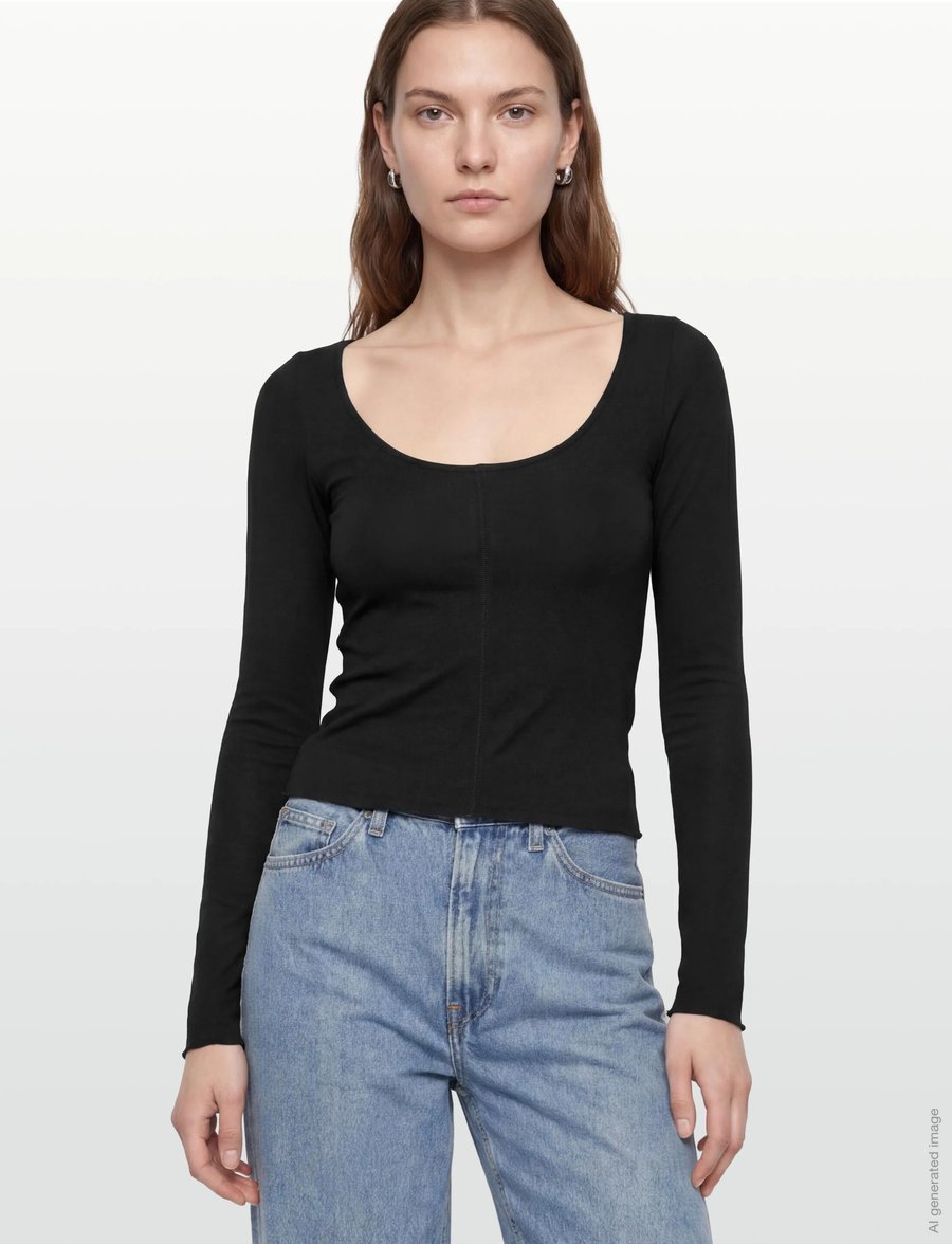 Gina Tricot - Soft layering yoga top - hauts à manches longues - black (9000) - 3