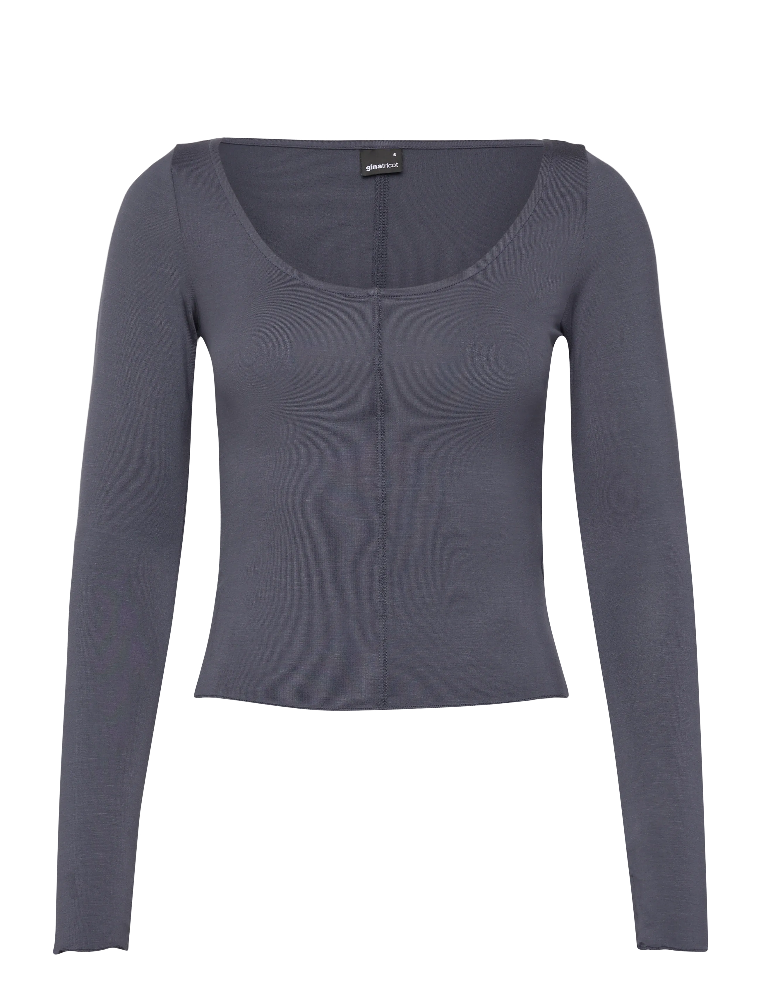 Gina Tricot Soft layering yoga top - Tøj - DUSTY BLUE (5326) / grey