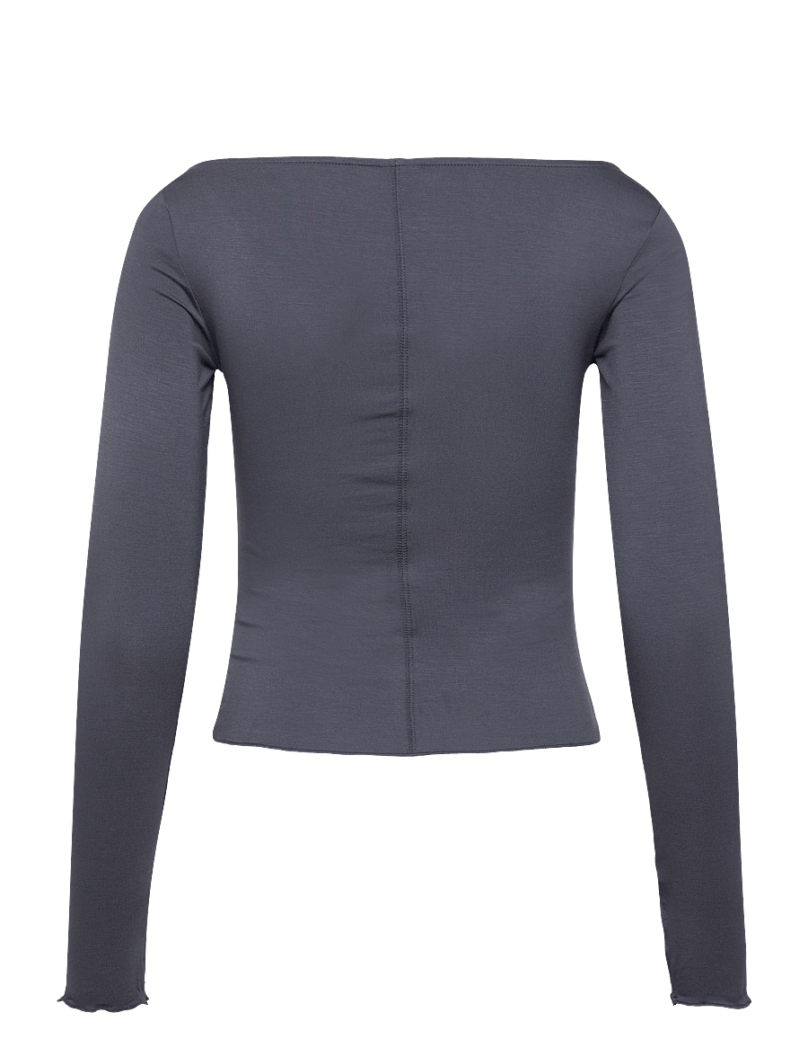Gina Tricot - Soft layering yoga top - langärmlige tops - dusty blue (5326) - 2