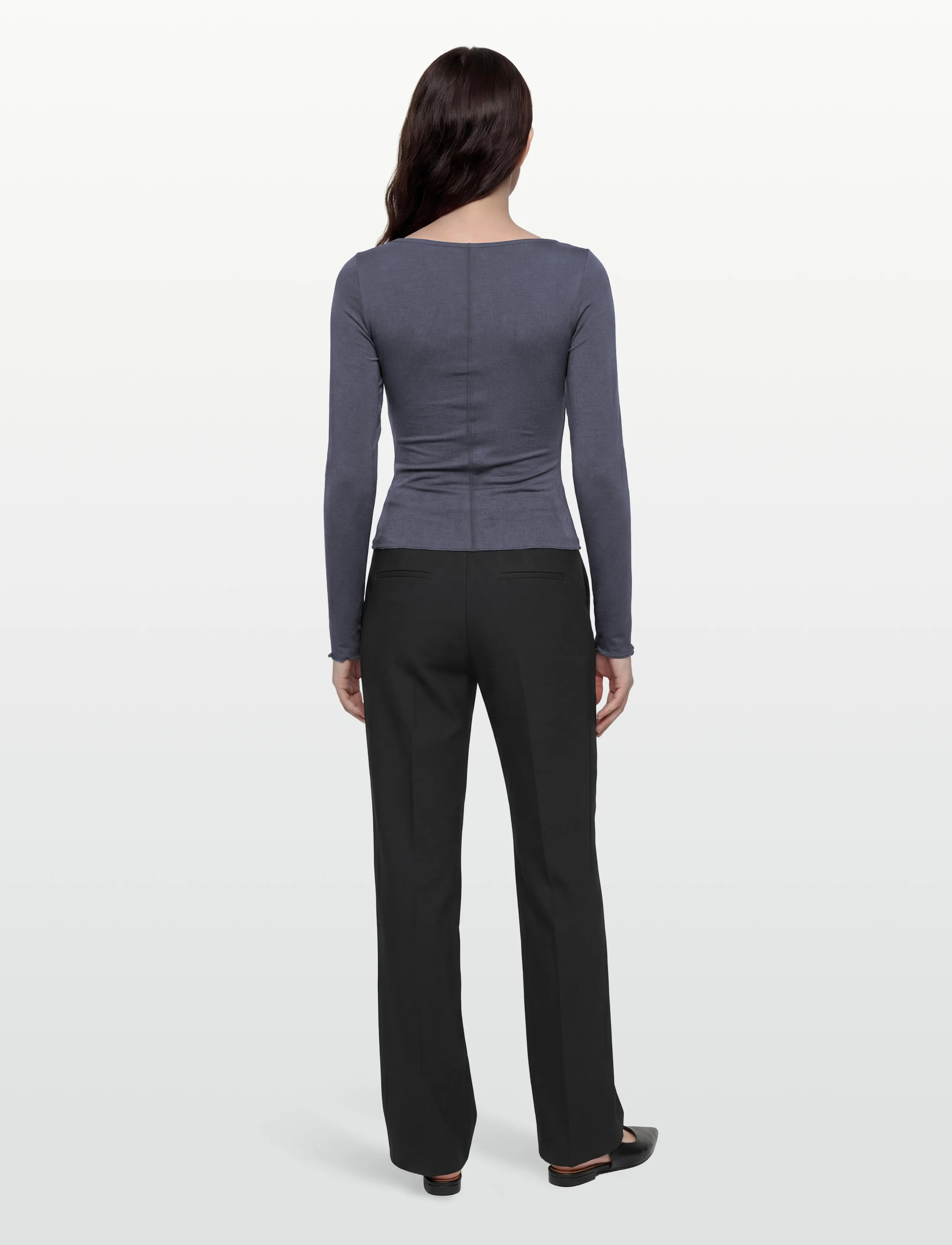 Gina Tricot - Soft layering yoga top - langärmlige tops - dusty blue (5326) - 4