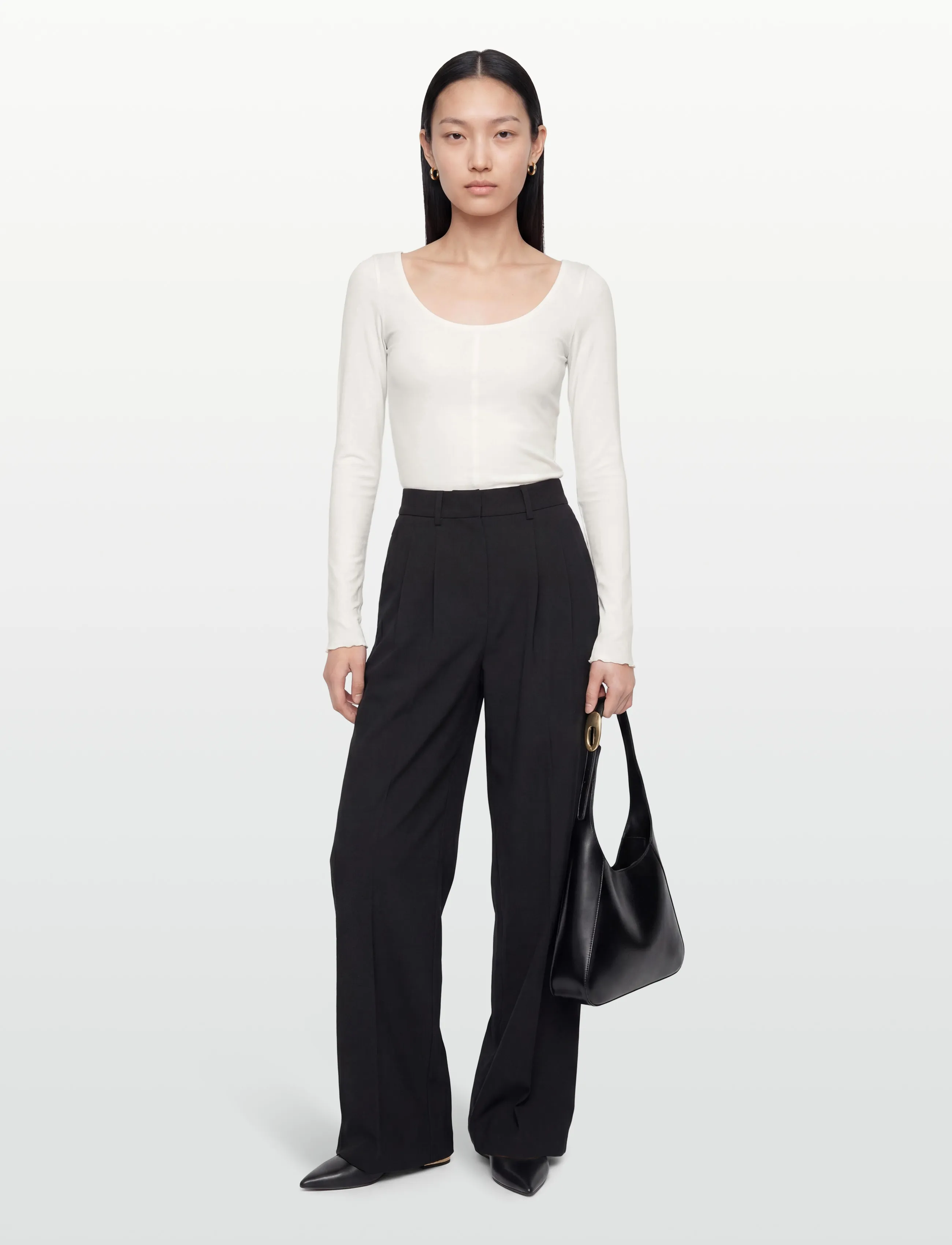Gina Tricot Soft layering yoga top - Langärmlige Tops - GARDENIA (1496) / cream