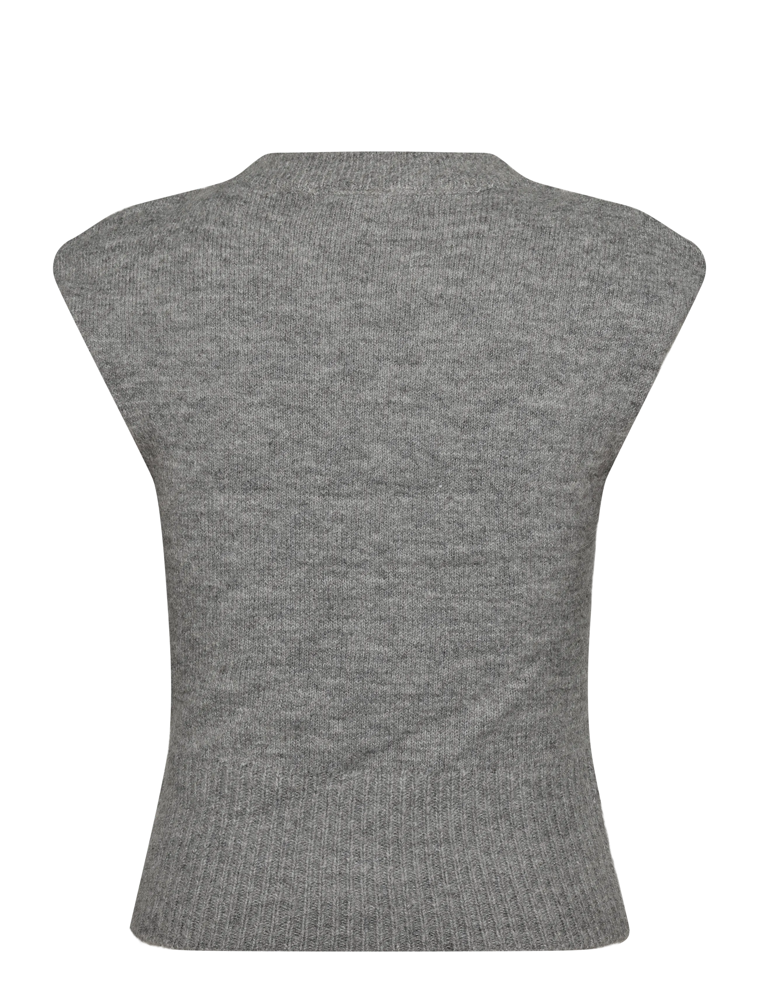 Gina Tricot - Knitted vest - strikveste - mid grey mel (8022) - 1