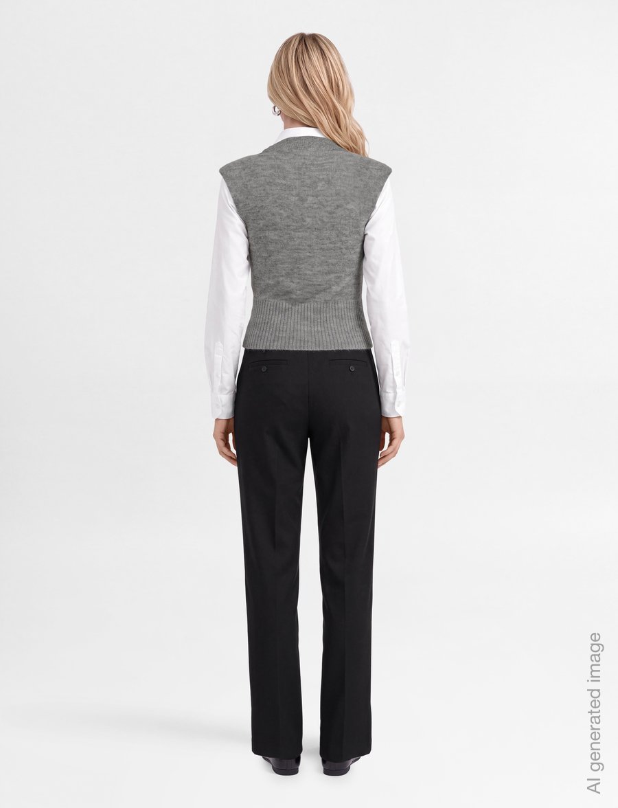 Gina Tricot - Knitted vest - knitted vests - mid grey mel (8022) - 4