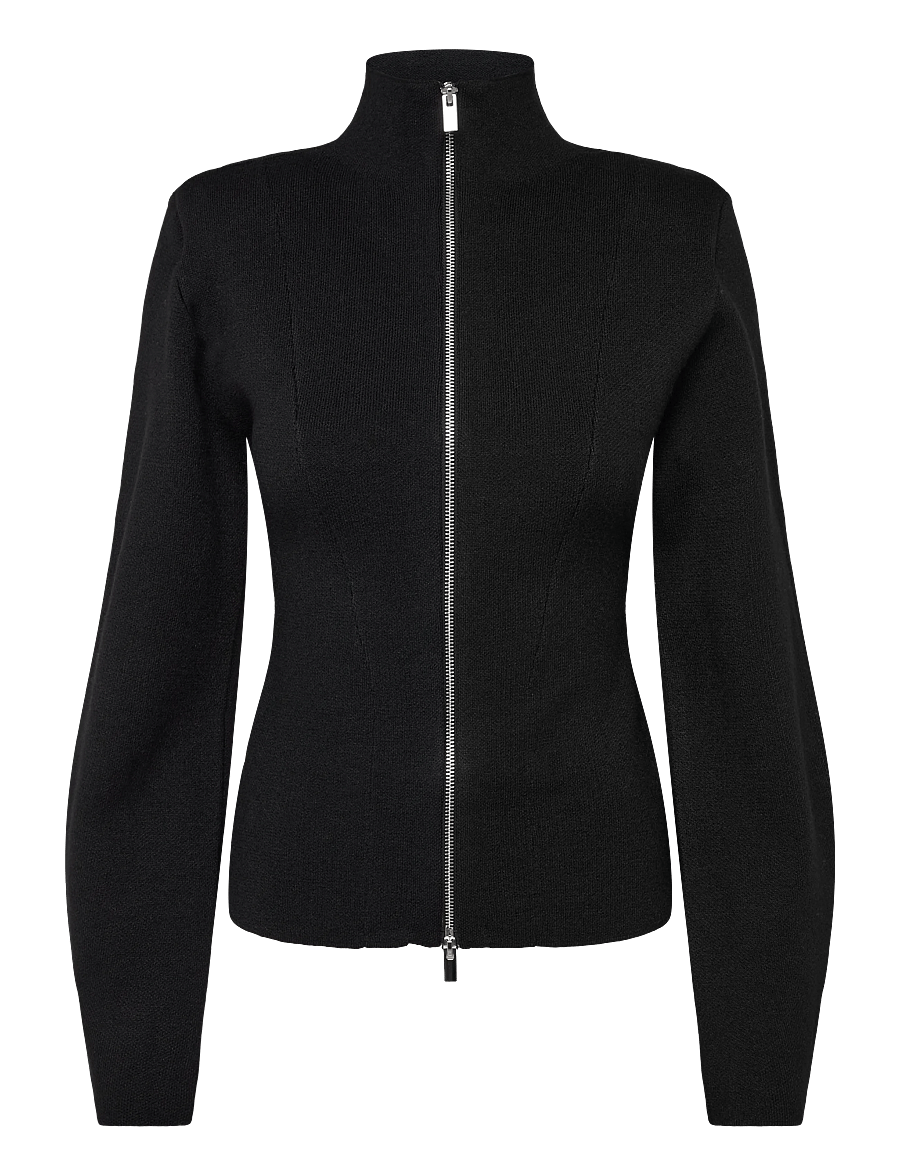 Gina Tricot - Shaped knitted cardigan - koftor - black (9000) - 0