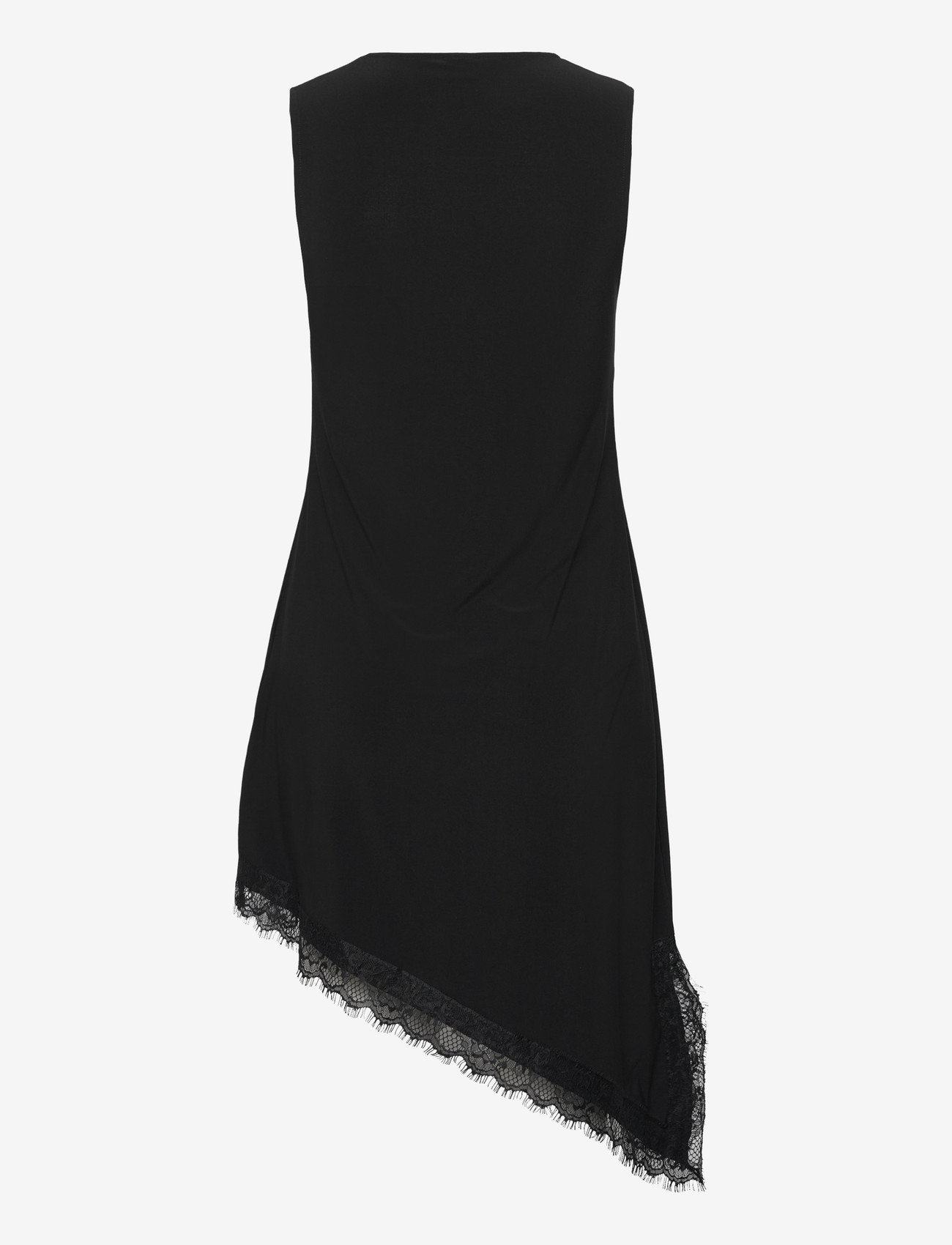 Gina Tricot - Asymmetric lace detail tunic - sukienki koronkowe - black (9000) - 1