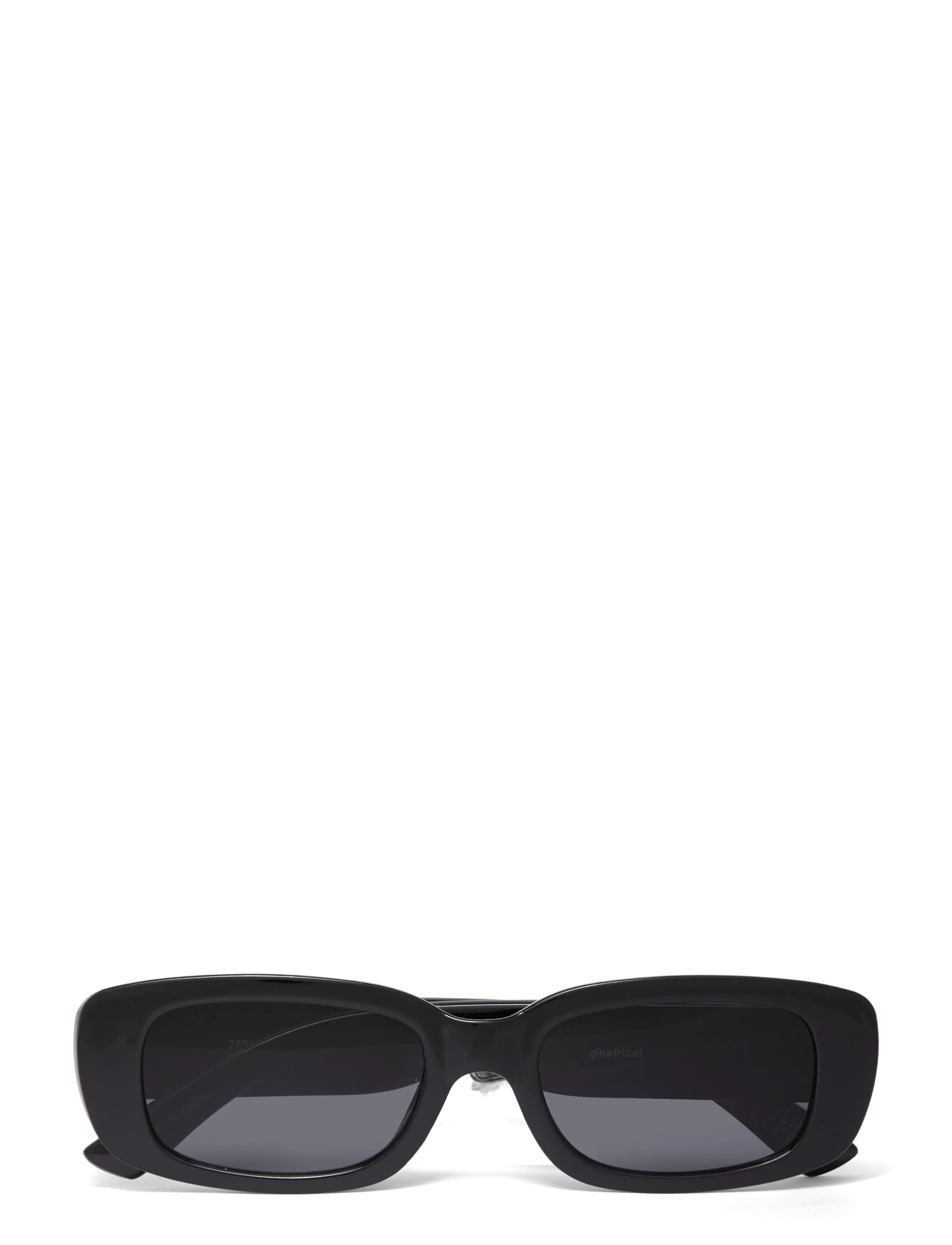 Gina Tricot Slim Rectangular Sunglasses, Smal Rektangulære Solbriller, Sort, Str: ONE SIZE