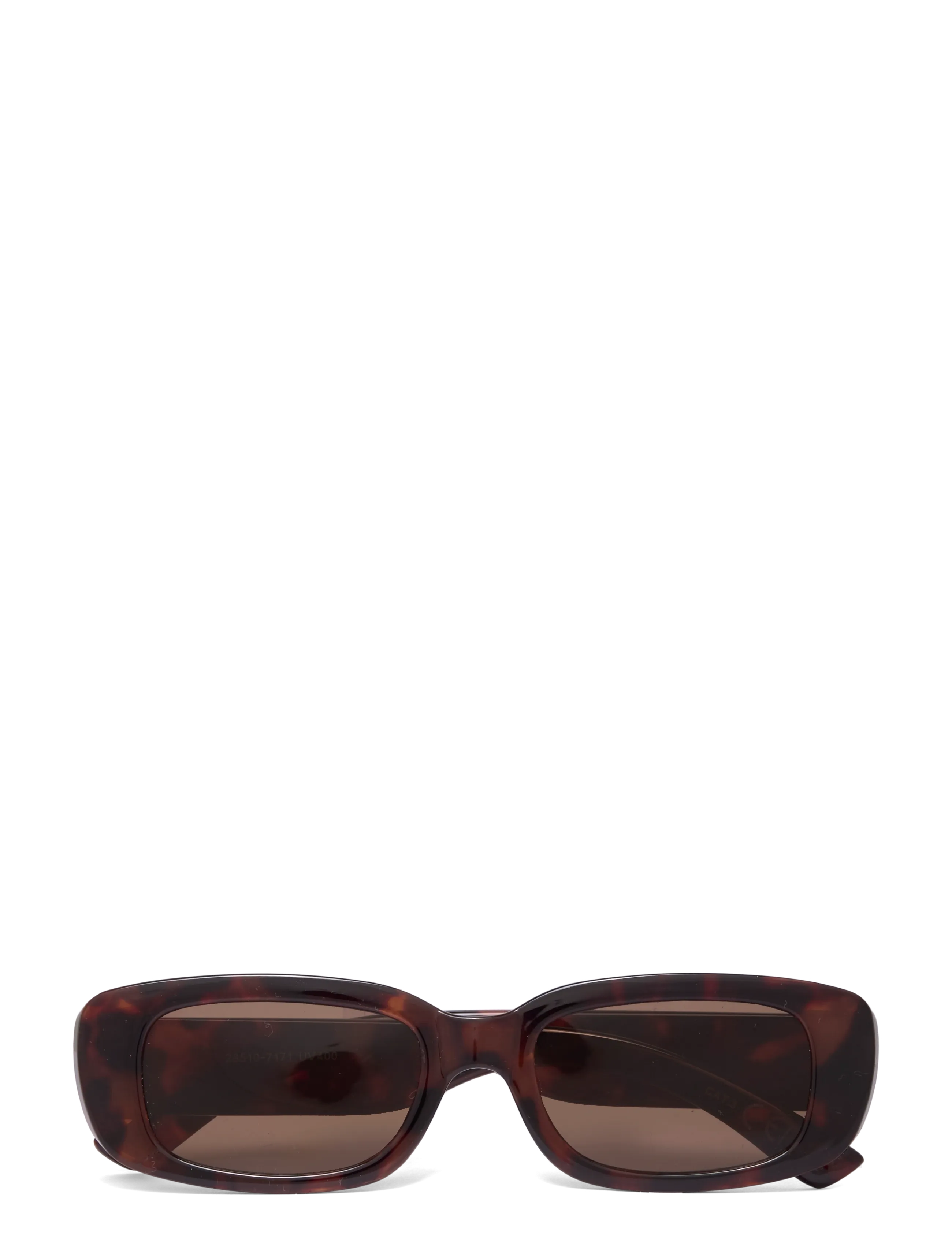 Gina Tricot Slim rectangular sunglasses - Päikeseprillid - TURTLE (7171) / brown