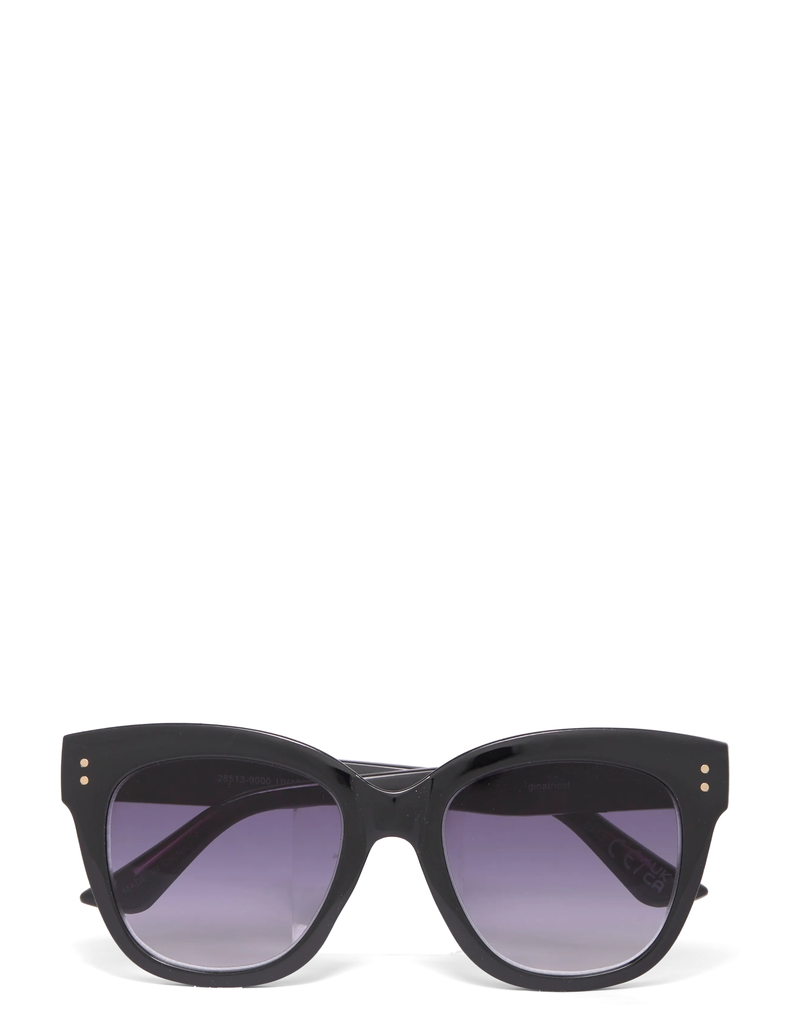 Gina Tricot Classic Sunglasses, One Size, Black, Solbriller > Wayfarer-Solbriller Med D-Stel, Dame