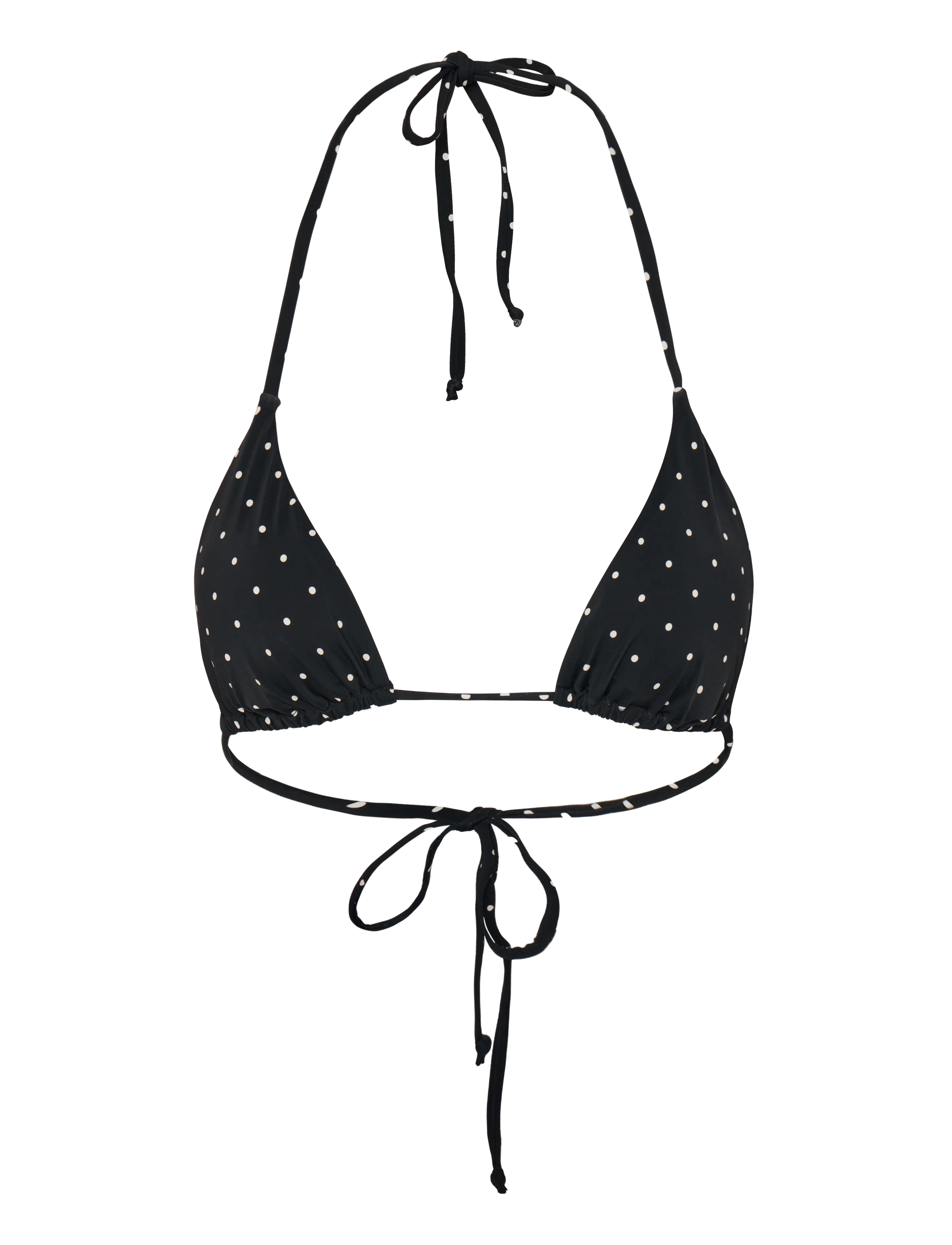 Gina Tricot Bikini Triangle Top, Kvinder, Halter Trekant Bikini Top, Sort, Str: XS