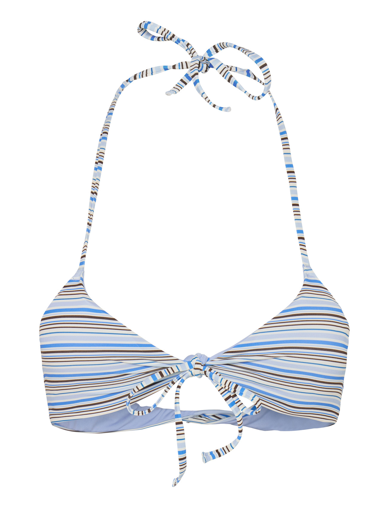Gina Tricot - Front tie bikini top - blue stripe - 0