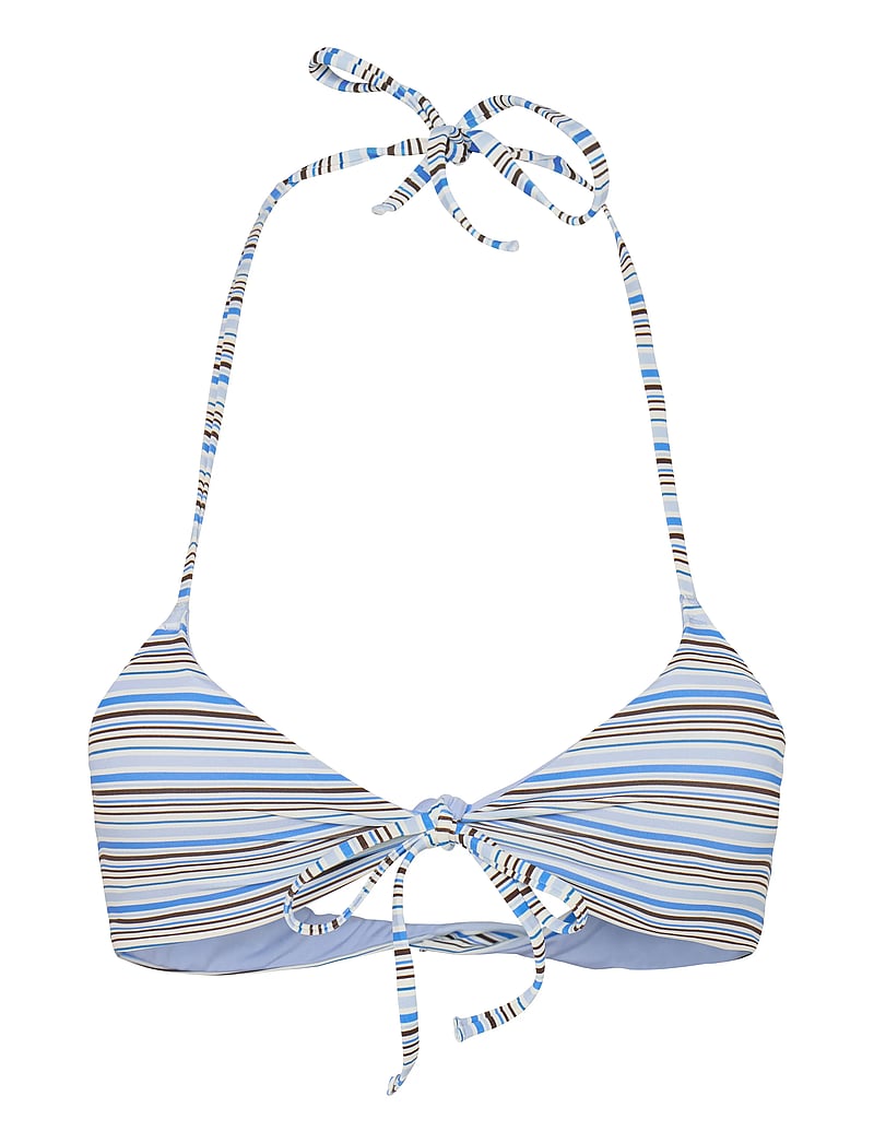 Gina Tricot - Front tie bikini top - blue stripe - 0