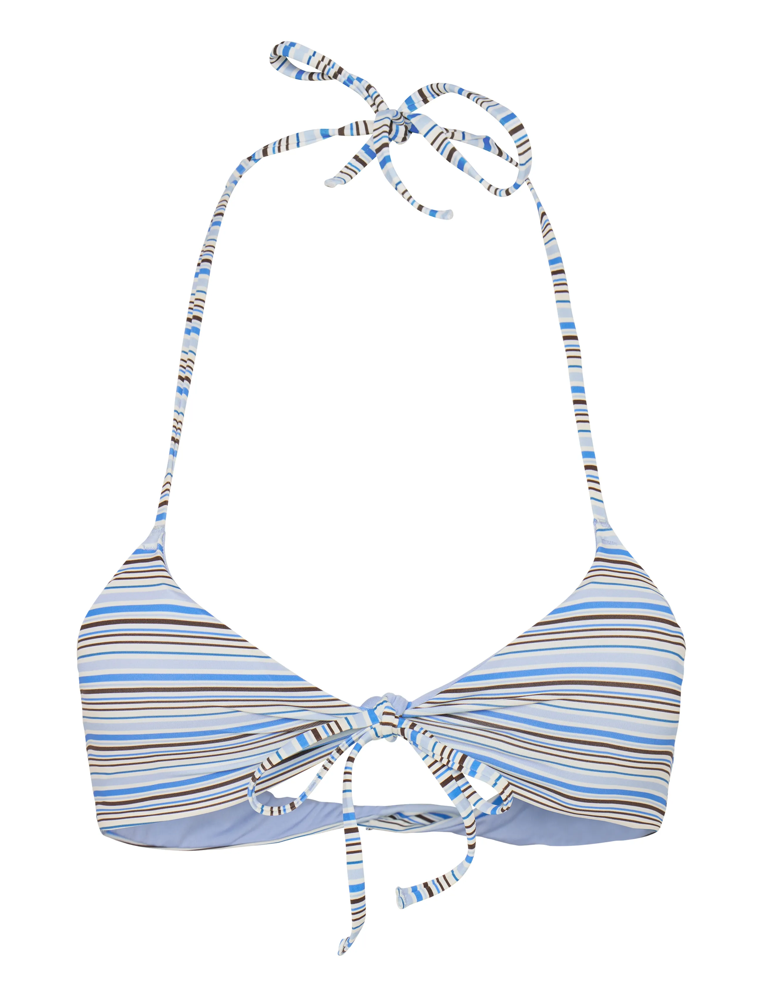 Gina Tricot Front tie bikini top - Bademode - BLUE STRIPE / blue