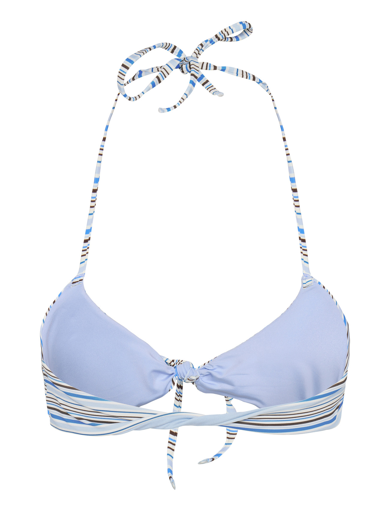 Gina Tricot - Front tie bikini top - blue stripe - 1