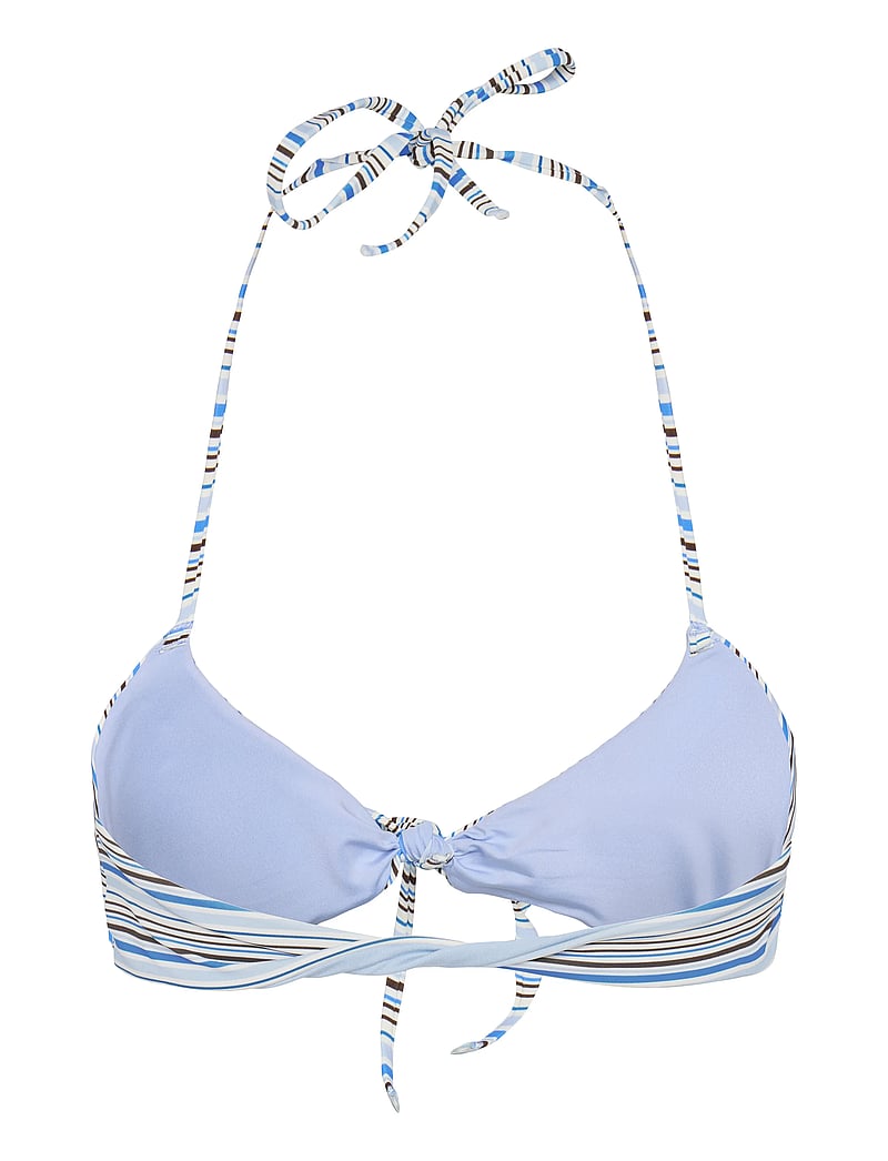 Gina Tricot - Front tie bikini top - blue stripe - 1