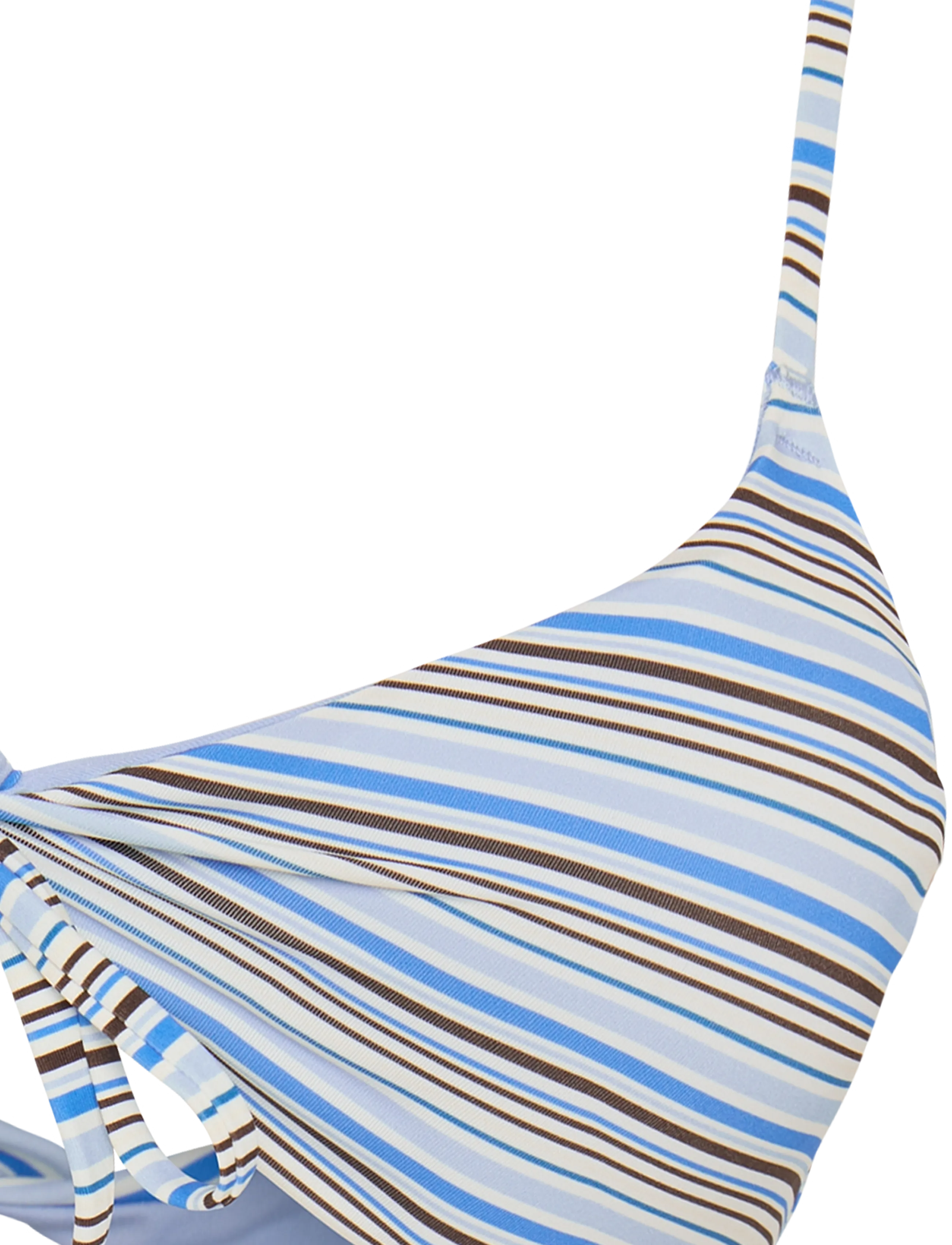 Gina Tricot - Front tie bikini top - blue stripe - 2