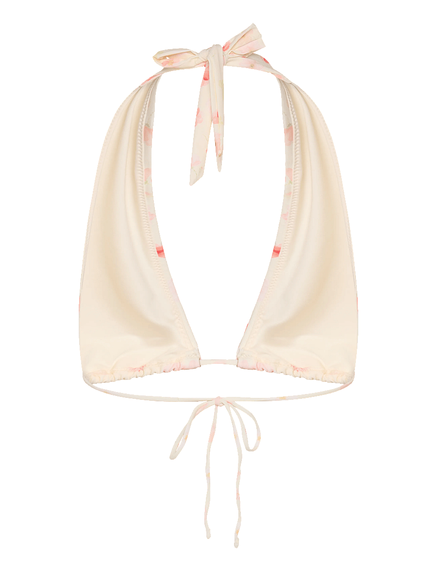 Gina Tricot - Halter triangle top - trekantsbikinier - poppy aop - 1