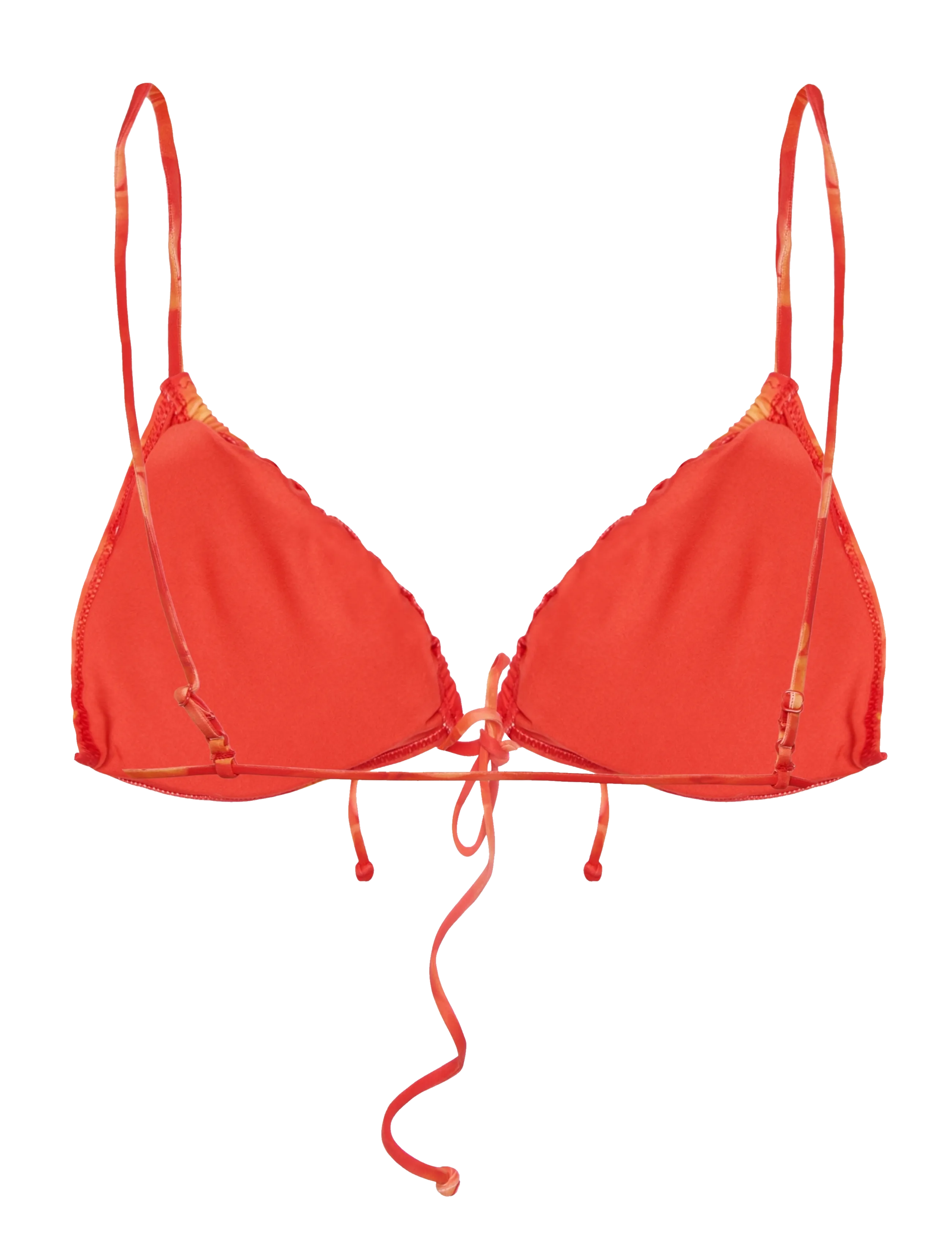 Gina Tricot - Triangle front tie bikini top - hibiscus (3127) - 1