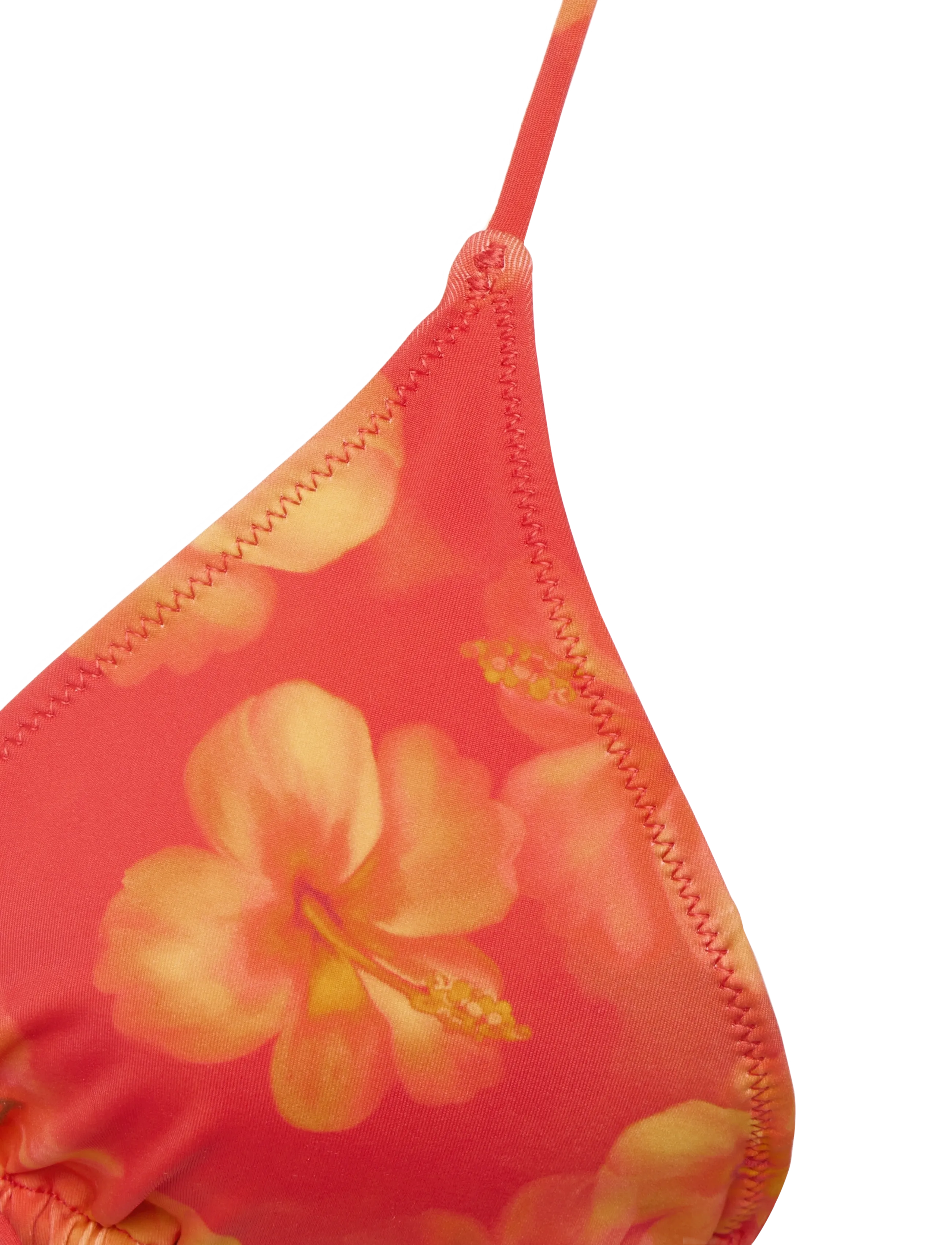 Gina Tricot - Triangle front tie bikini top - hibiscus (3127) - 2