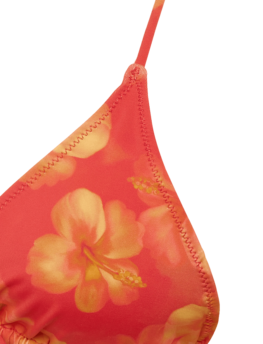 Gina Tricot - Triangle front tie bikini top - kolmnurksed bikiinide ülaosad - hibiscus (3127) - 2