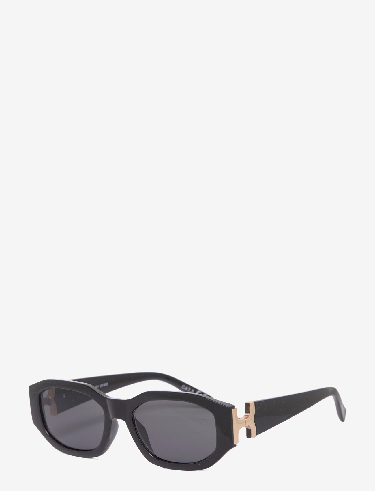 Gina Tricot - Bold sunglasses - fyrkantiga - black/gold (9020) - 1