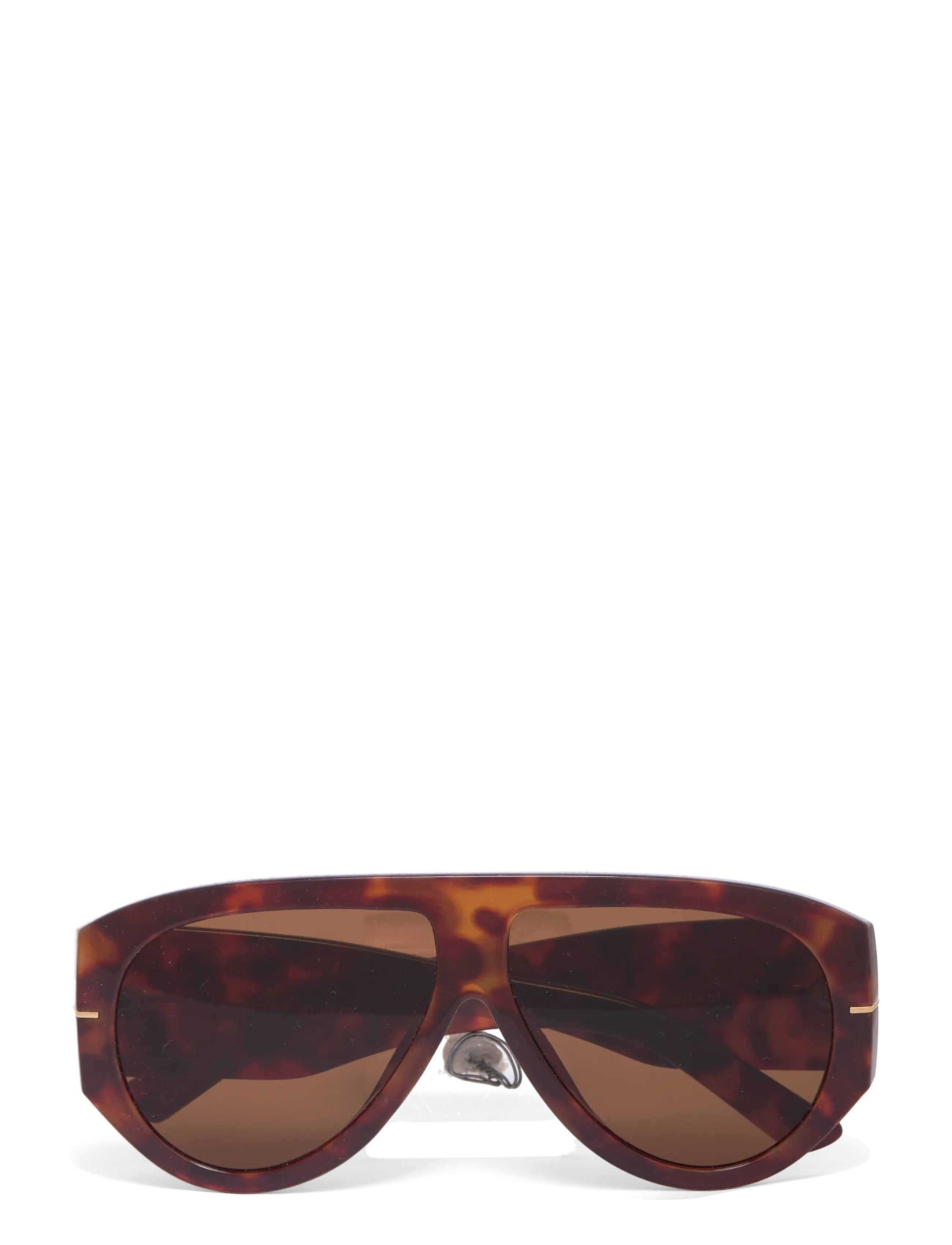 Gina Tricot Bold Aviator Sunglasses, One Size, Braun - Frauen