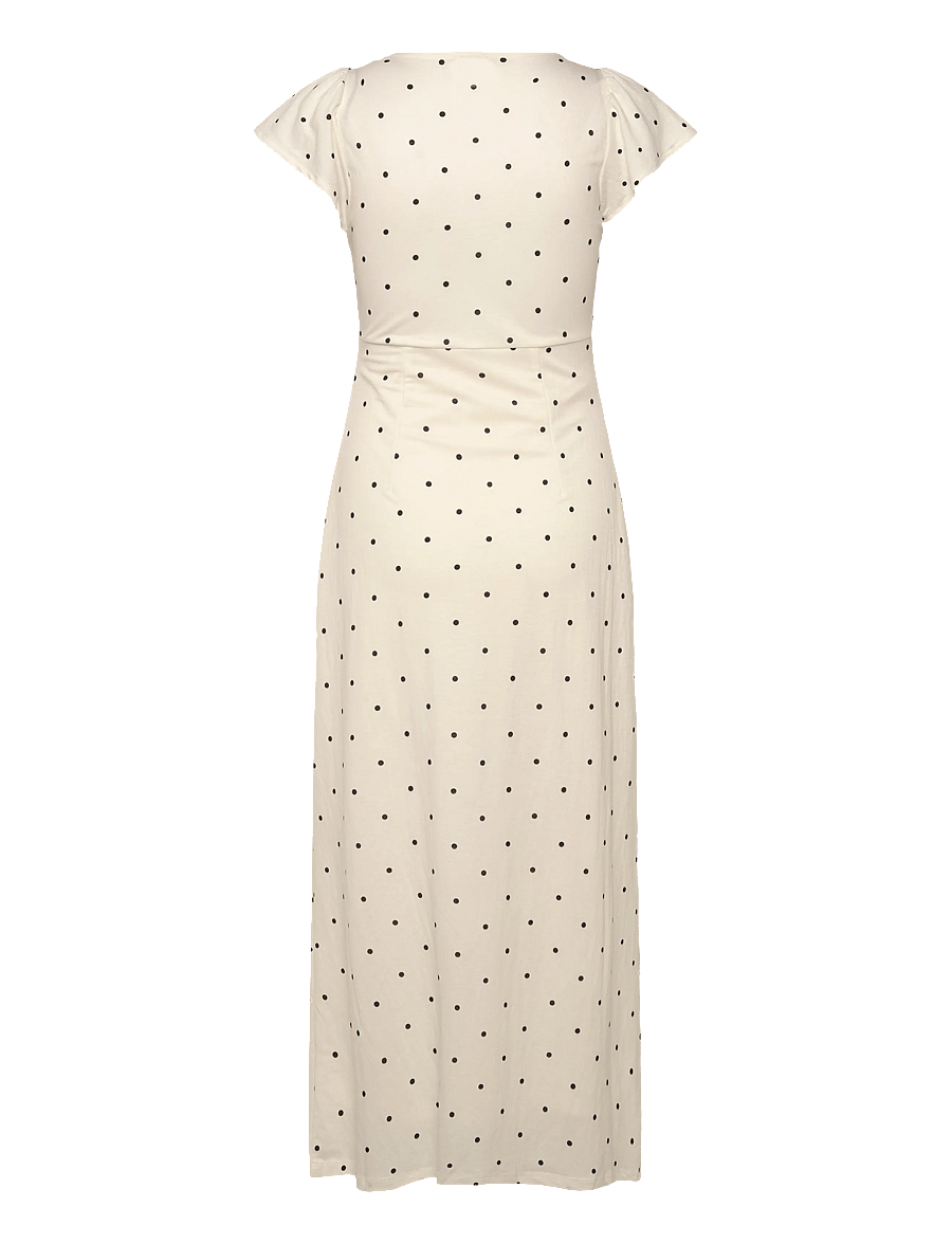 Gina Tricot - Lace detail midi dress - black dot (9361) - 1