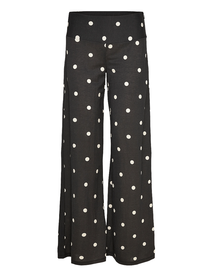Gina Tricot - Wide leg trousers - bukser med brede ben - cream dot - 1
