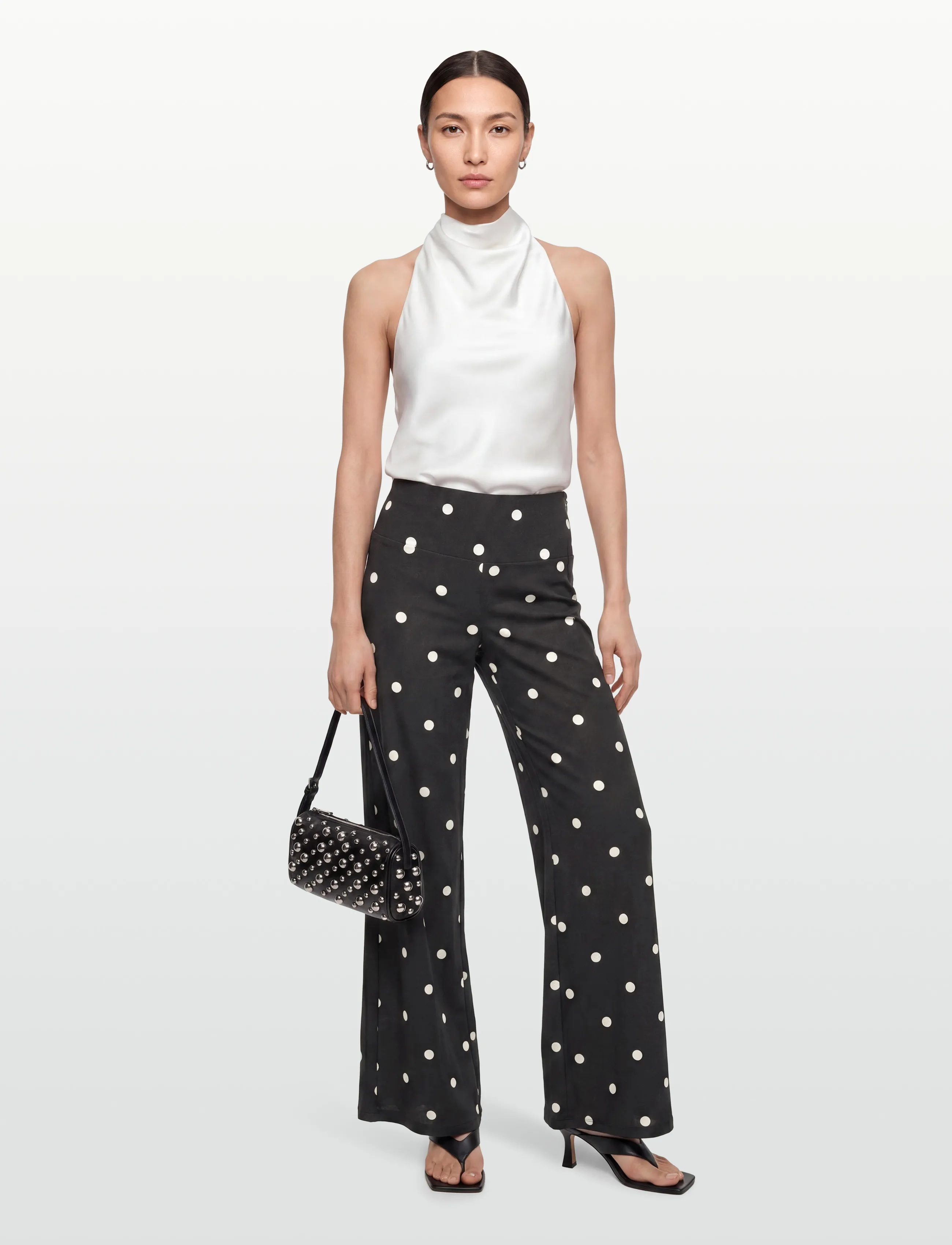 Gina Tricot Wide Leg Trousers, XL, Schwarz - Leg, Frauen