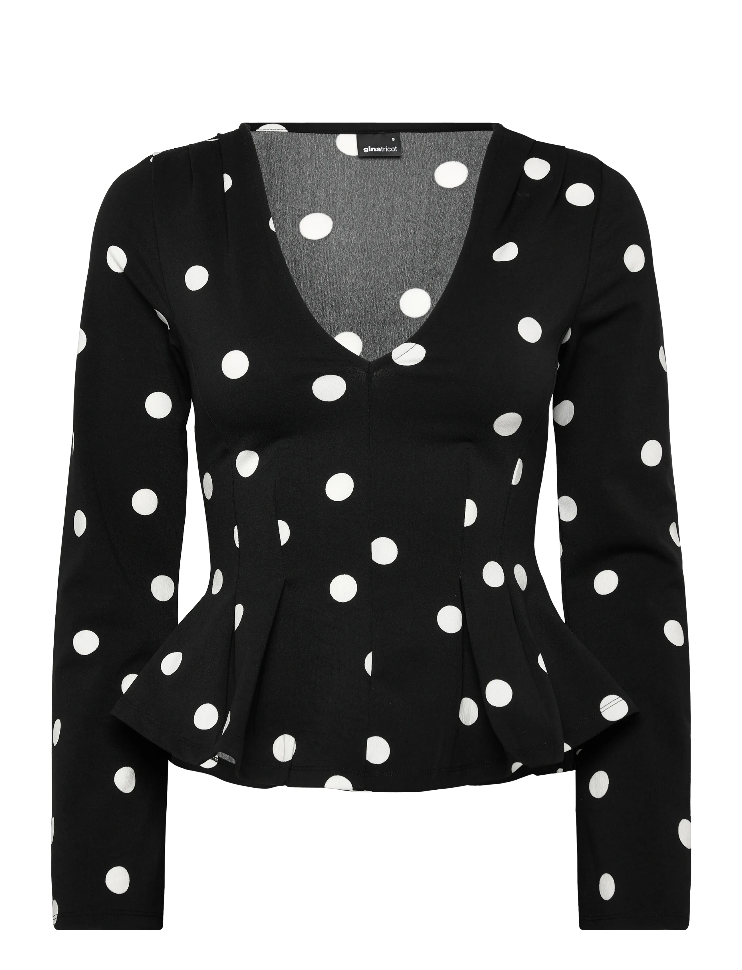 Gina Tricot Peplum top - Transitional Layering - BLACK (9000) / black