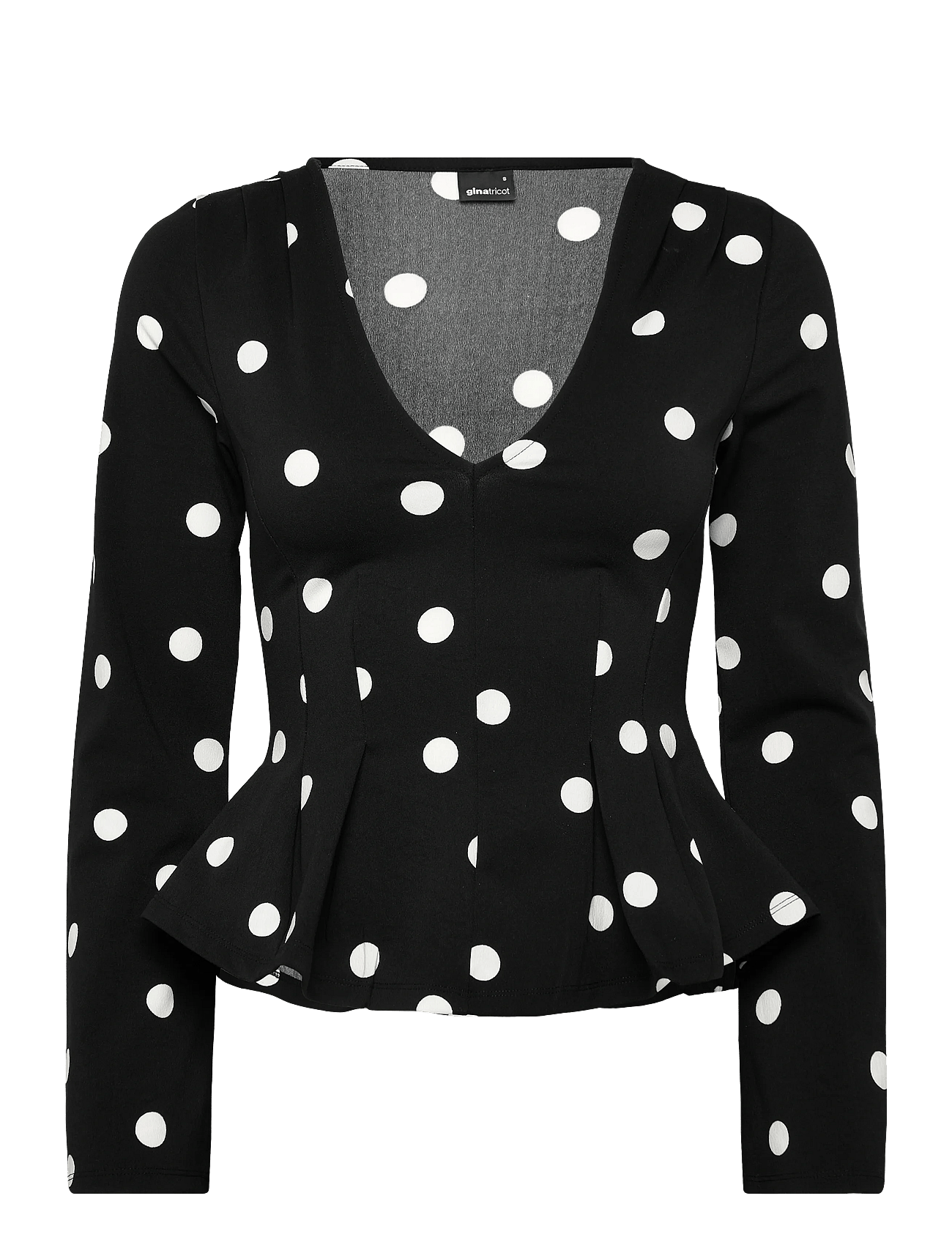 Peplum top - BLACK (9000)