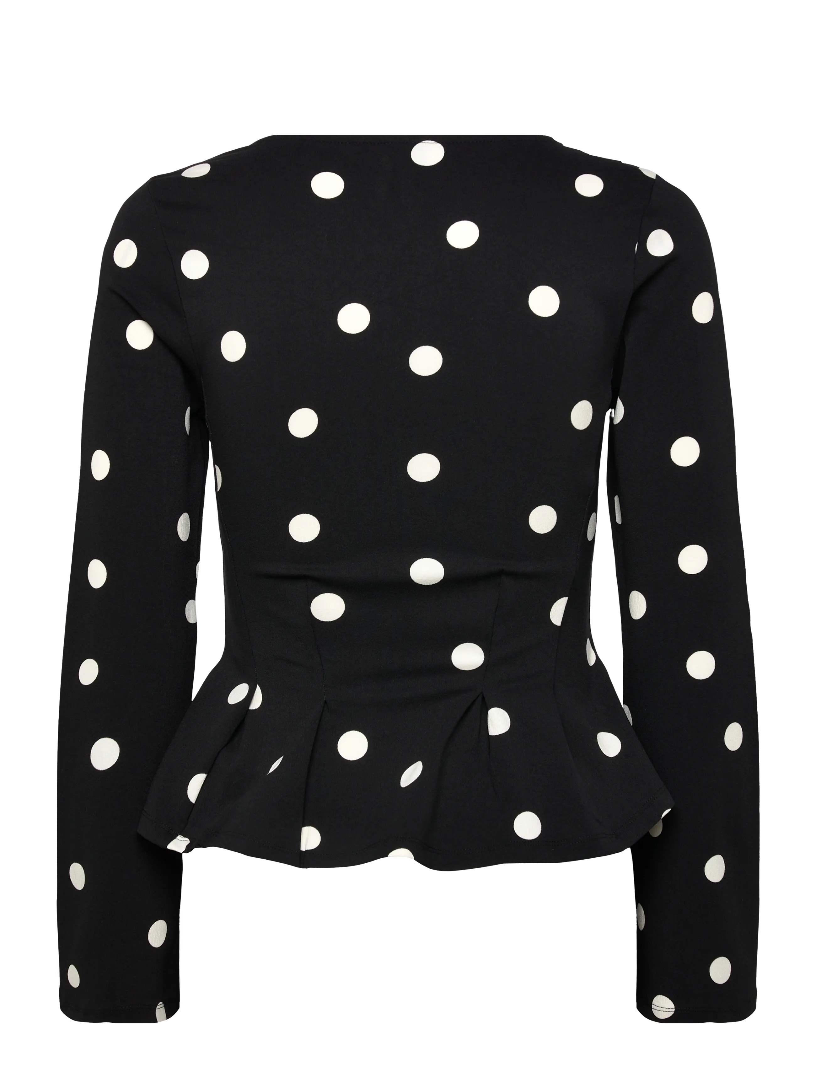 Gina Tricot - Peplum top - langermede bluser - black (9000) - 1