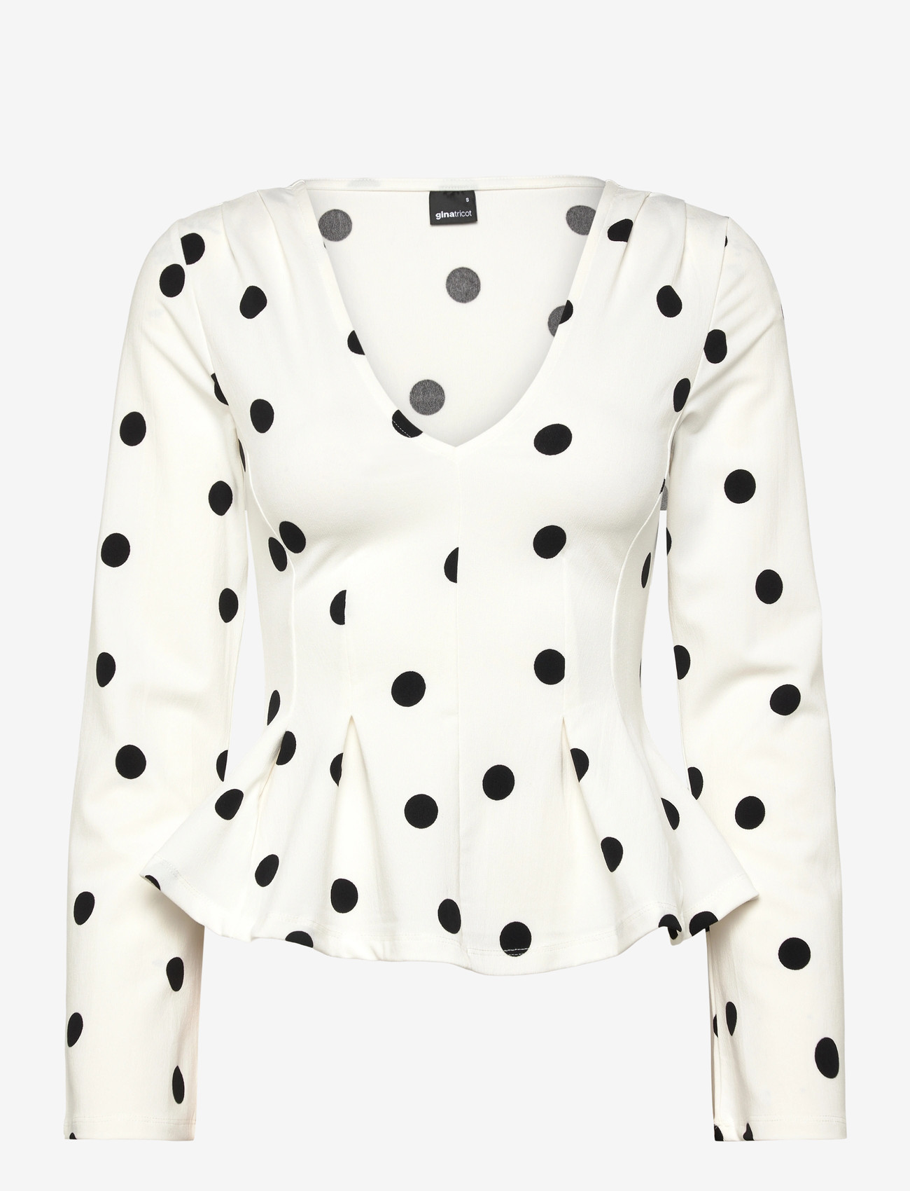 Gina Tricot - Peplum top - pikkade varrukatega pluusid - cream (1047) - 0